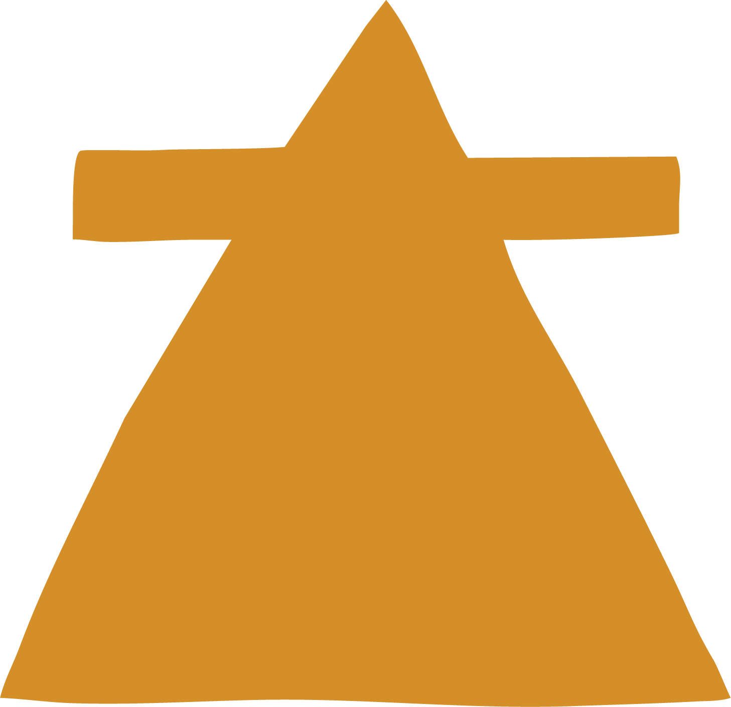 Geometric drawing of an outline square with sections divided by vertical, horizontal, and diagonal lines.