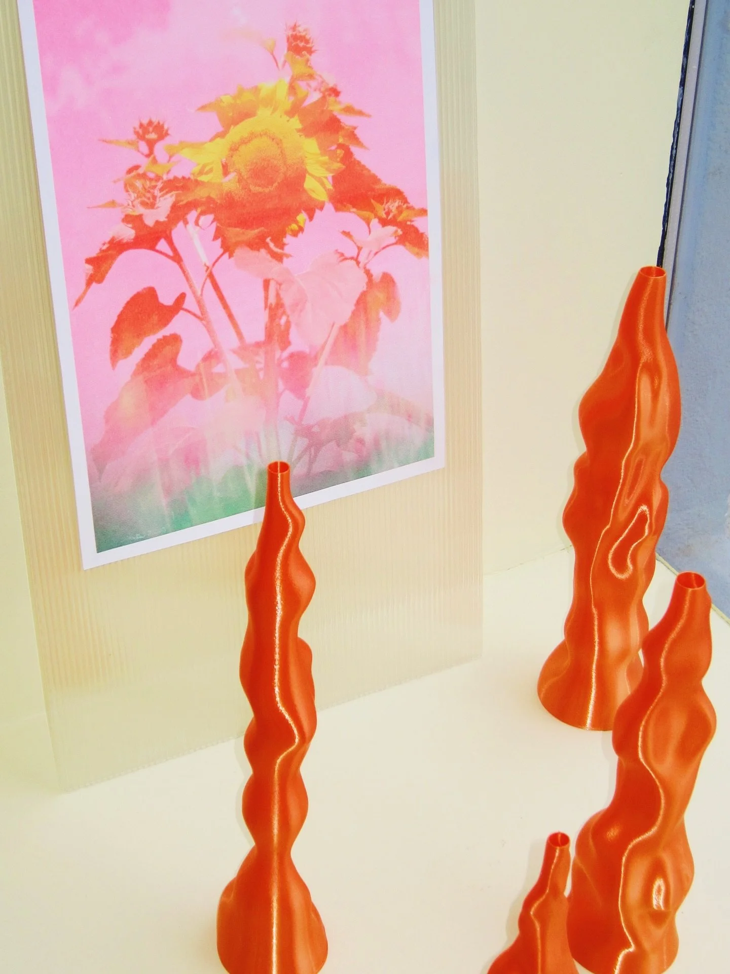 These artworks are ready for their forever homes 🧡
Swipe to meet them &mdash;> 

Dm for price and more info ✨ 

1. Riso print @charlotte_wiig 
  Orange vases @rasmus.stride 
2. Mini too hot for fashion @tonjeplur 
3. Perro Feliz silkscreen print 
