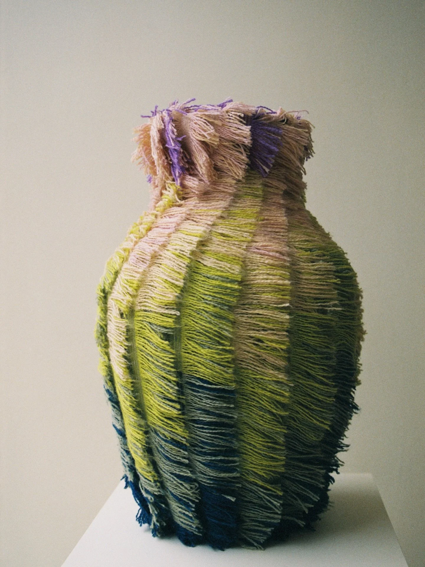 Urchin II by Kristine Five Melv&aelig;r _ @kristinefivemelvaer is part of her ongoing Textile Vessels project, where ceramic objects become the starting point for tactile textile experiments.

By combining Norwegian wool with repurposed materials, sh