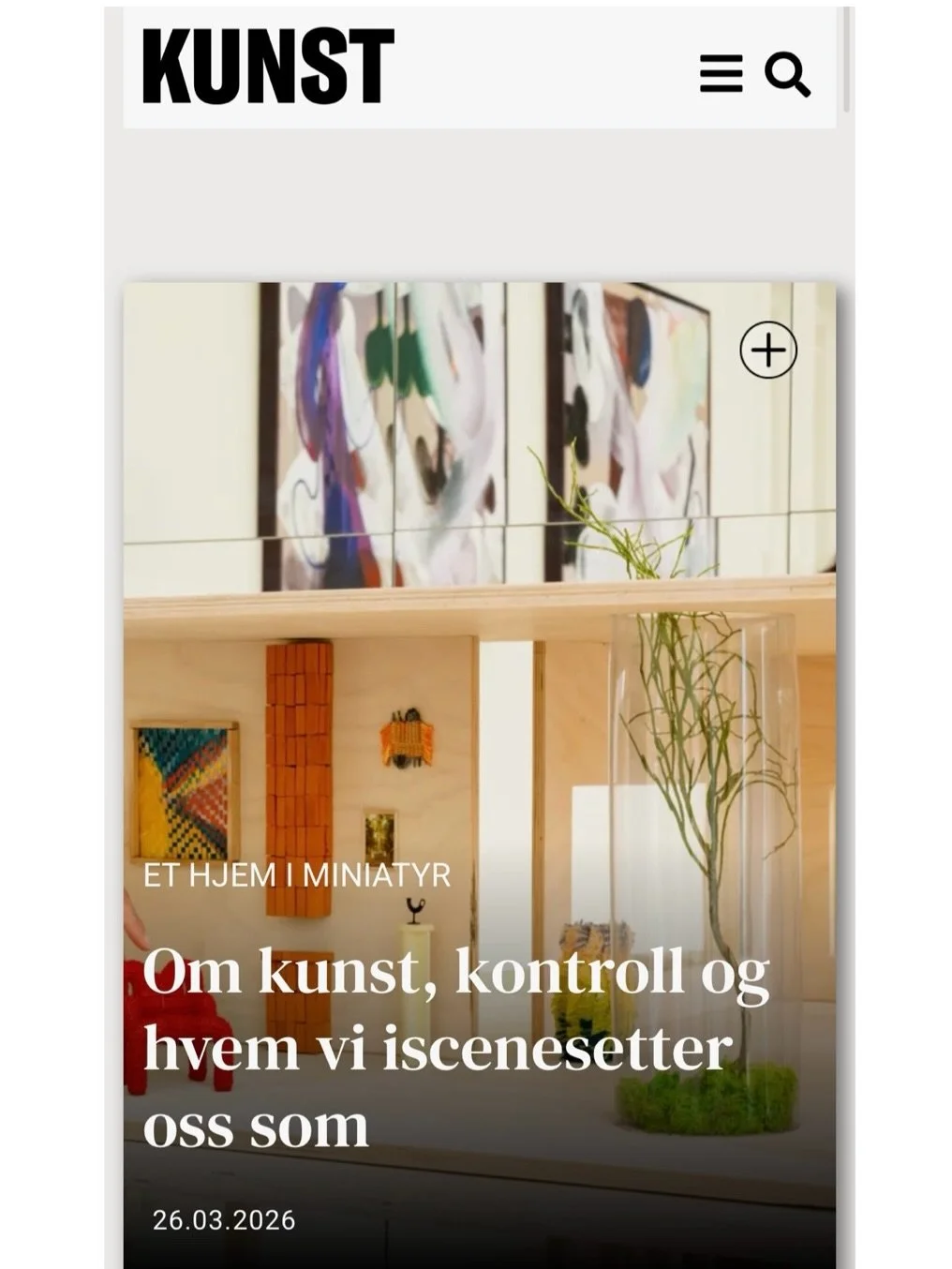 We are honoured to be featured in KUNST, one of Norway&rsquo;s leading art magazines.💫🧡

A warm thank you to editor Lillian Reif &bull; @lillan_reif 
for her beautiful and thoughtful article, and for communicating the themes of the exhibition with 