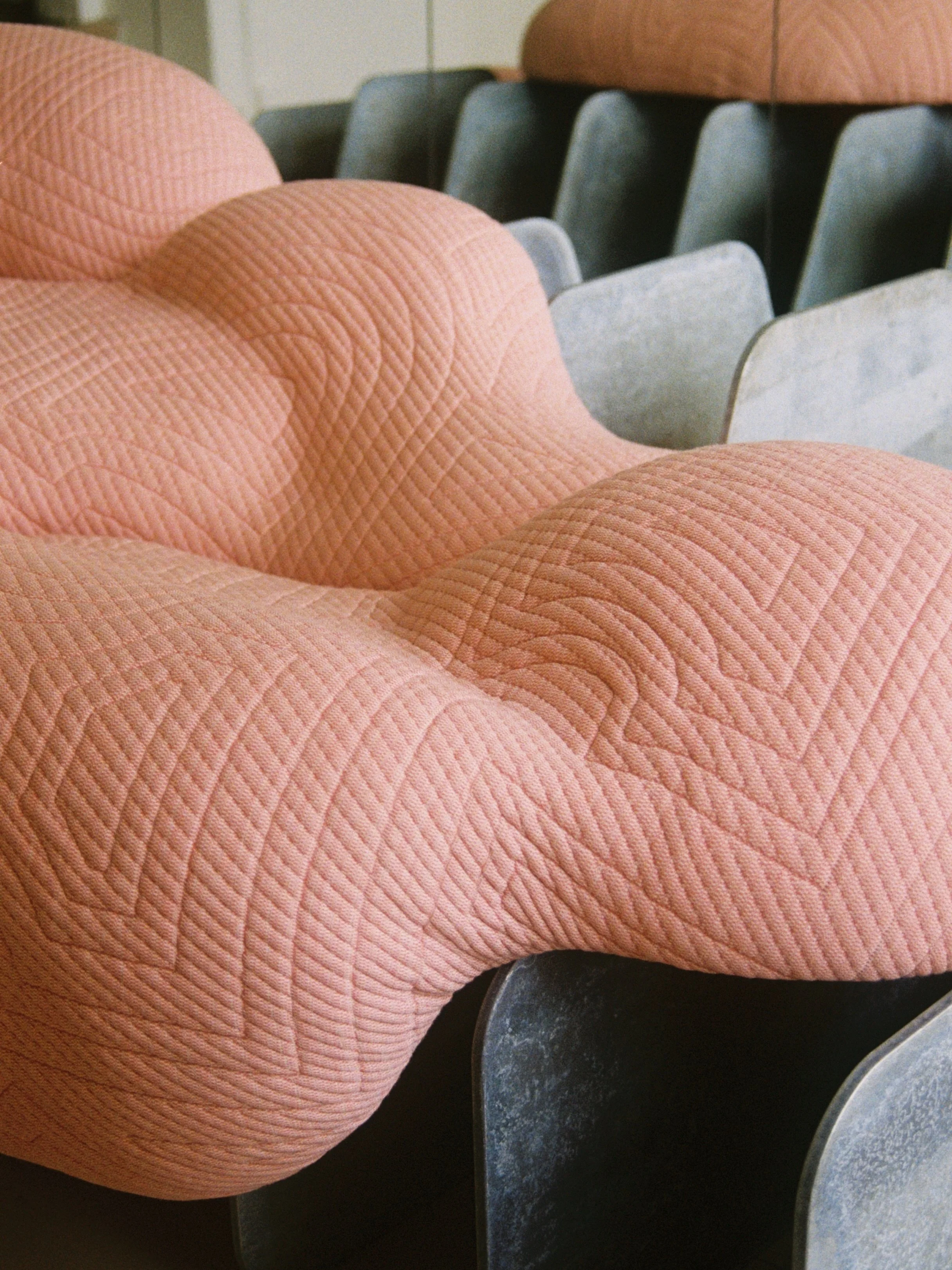 Unlikely Connection explores the tension between opposites, and how contrast itself can become a form of connection.

Created as an invitation to gather, converse, observe, and simply exist together in space, the monumental sculptural seating piece c
