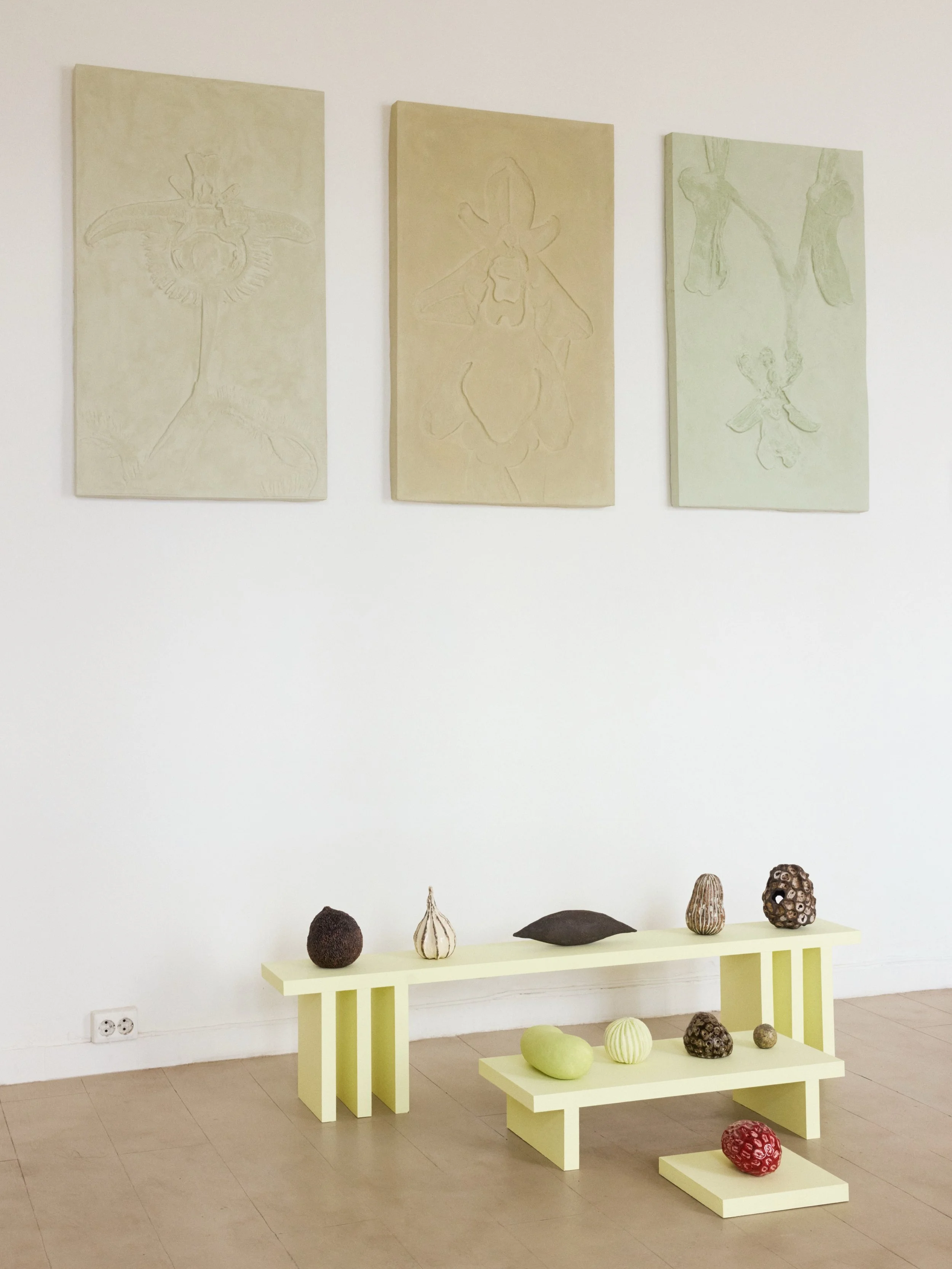 Sofia Eliasson brings together geology, technology, and ecology in works that feel both ancient and futuristic. 

Drawing from research in the limestone mines of Porsgrunn, Eliasson investigates how human activity leaves irreversible marks on both la