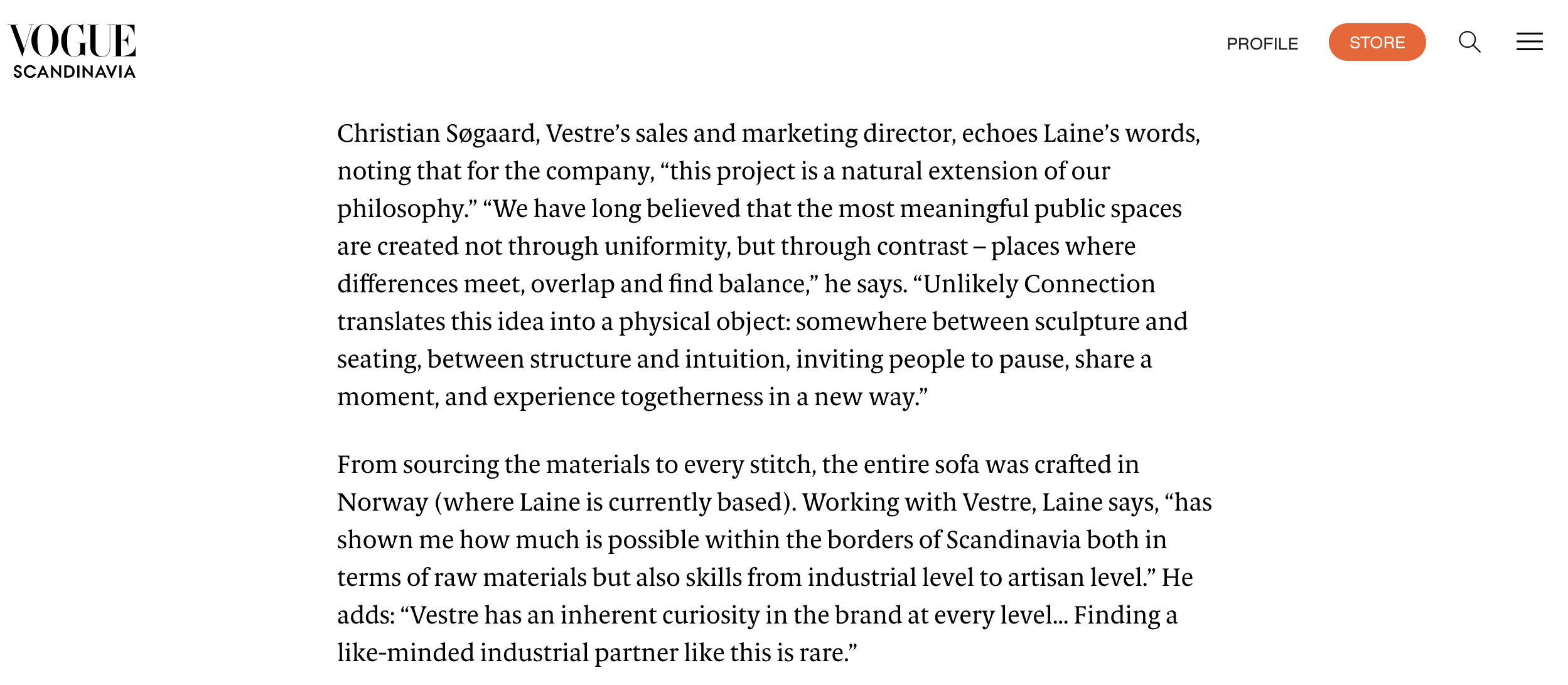 Vogue magazine -D142 -vincent laine - Vestre
