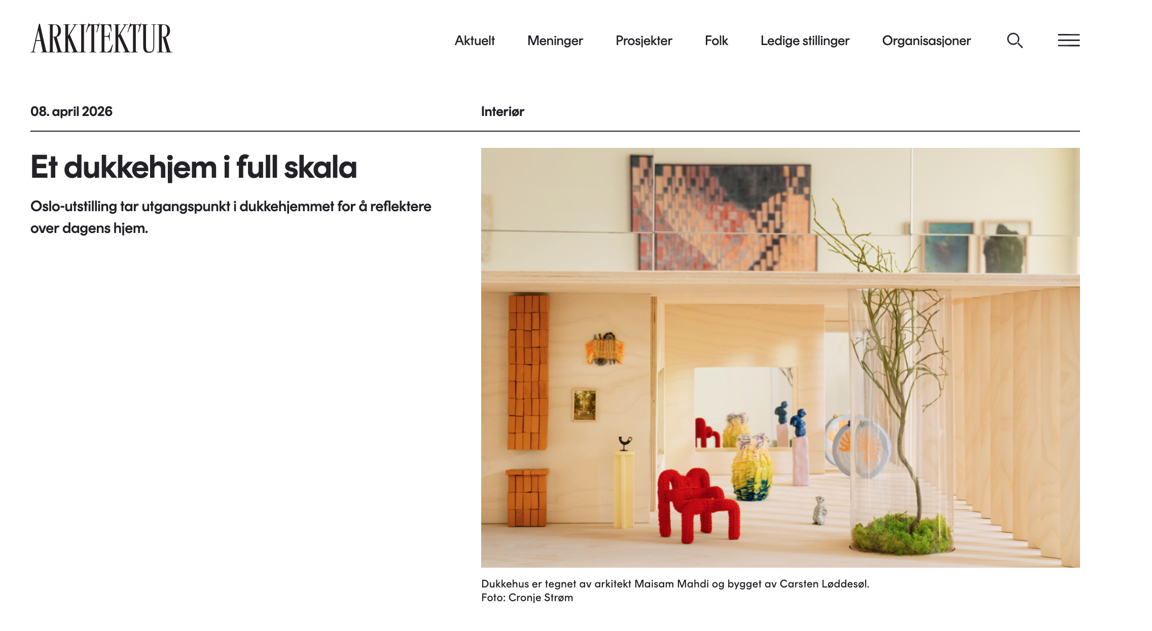 Arkitektur.no - D142 - Et Dukkehjem - Gallery - Exhibtion - Architecture 