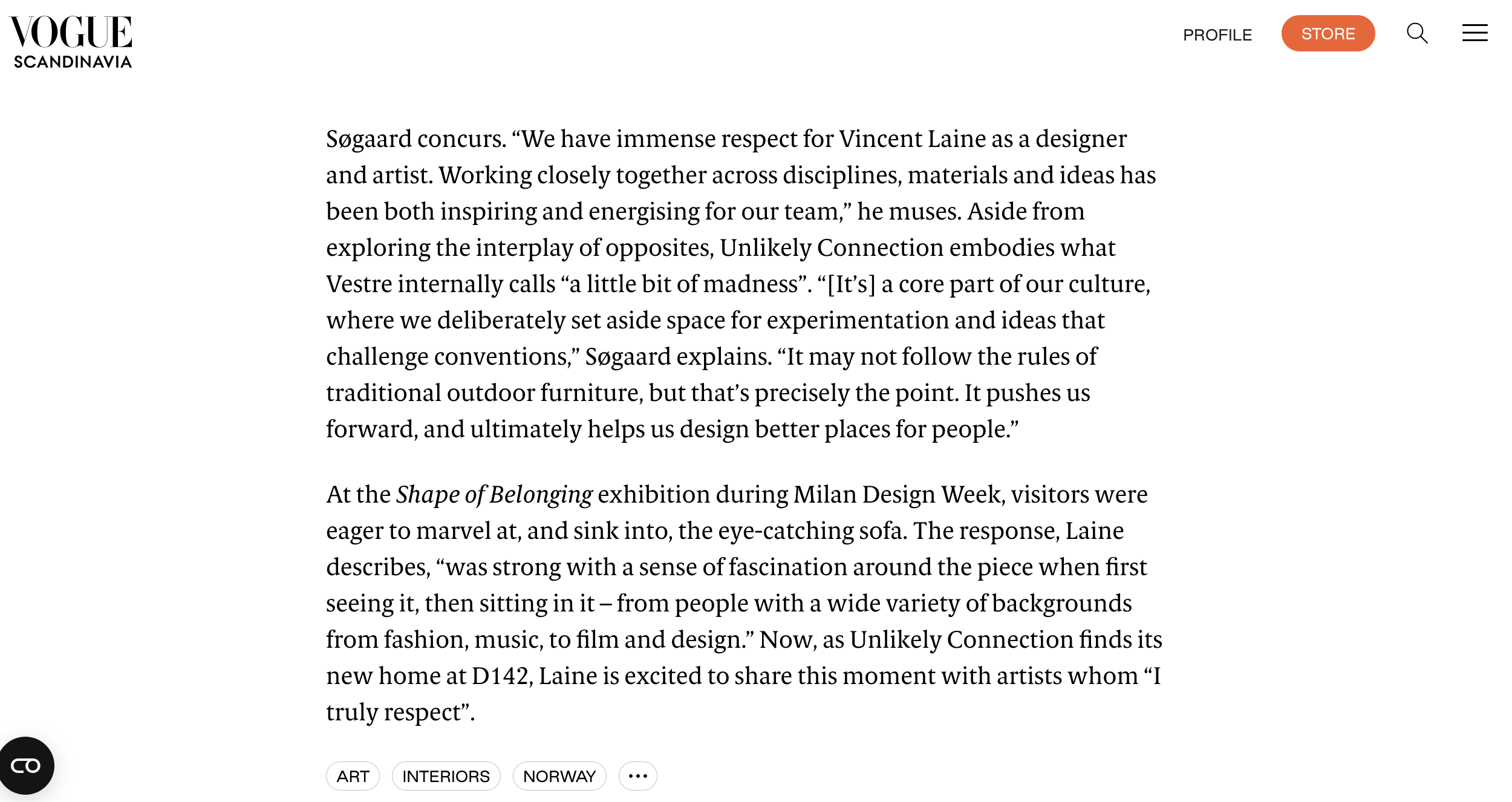 Vogue magazine -D142 -vincent laine - Vestre