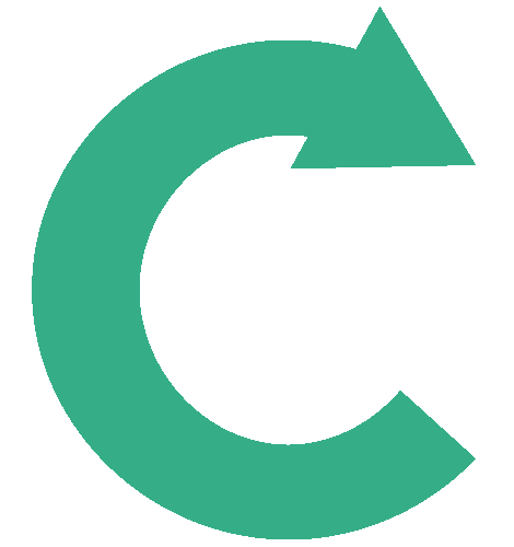 Icône de flèche verte formant un cercle indiquant un rafraîchissement ou une répétition.