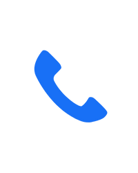 Blue telephone receiver icon