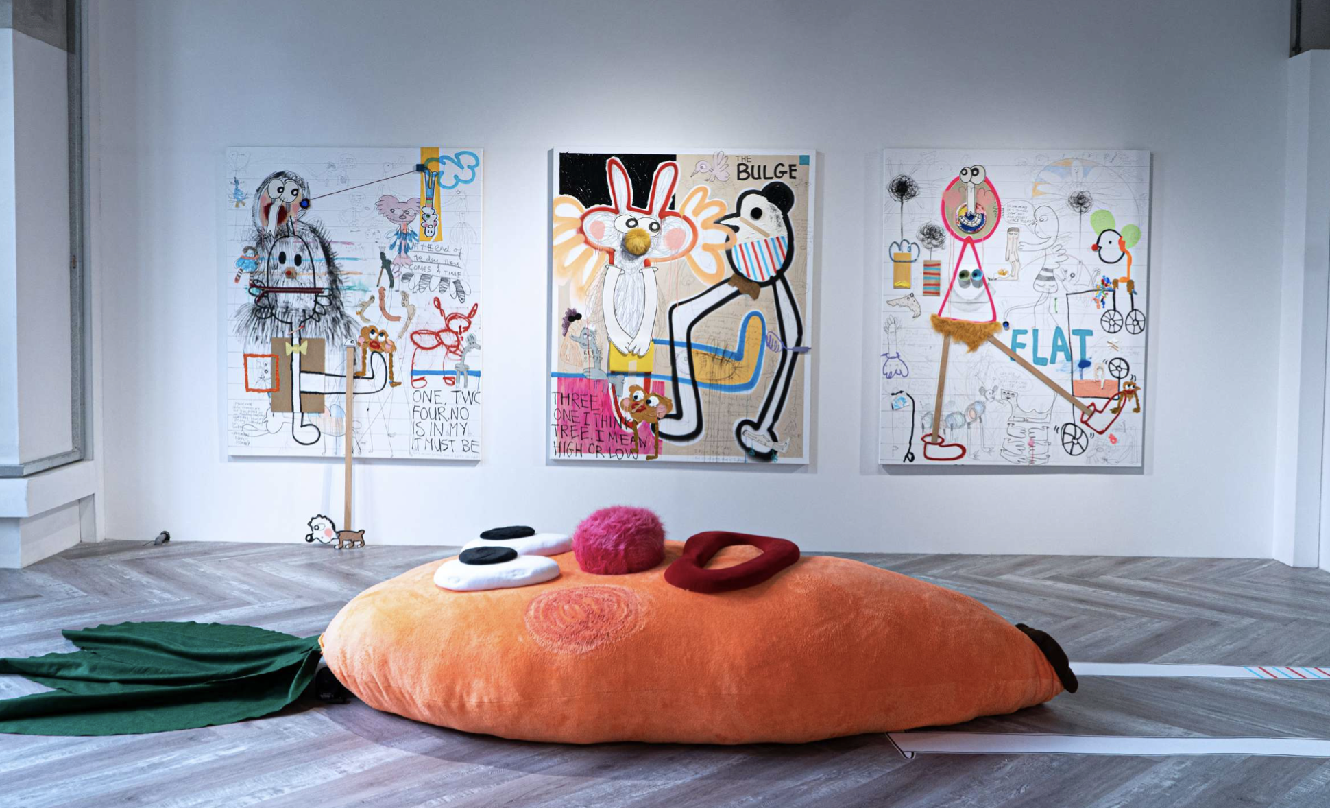 ﻿﻿Installation view of "Many Ways Home" (2023) Nonage Gallery, Singapore.