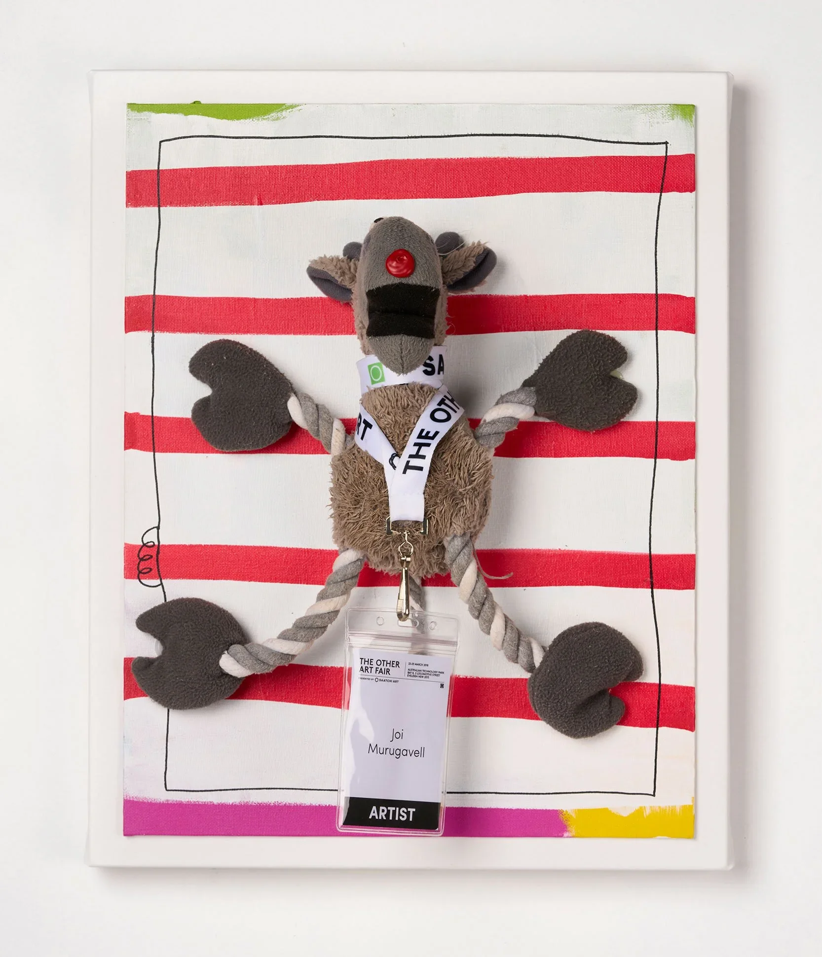 Donkey Is As Donkey Does, 2021. Acrylic, ink, collage on canvas — 50 x 40 cm. 