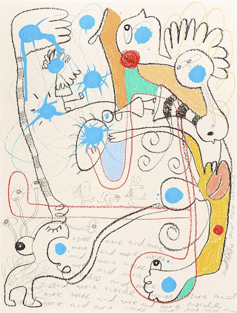 The Story of Art, 2024. Mixed media on paper — 41 x31cm. 