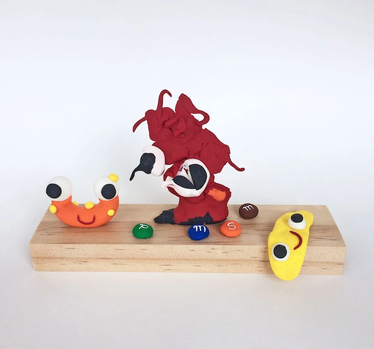 Fostering a Monthly Cycle, 2016. Polymer Clay, acrylic, Lego — 17cm(H) 6cm(W) 11cm(D)⁣.