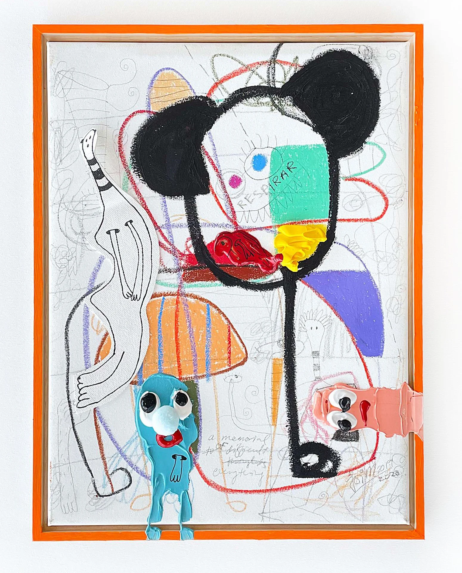 A Memorial Of Difficult Thoughts, 2019-2022. Mixed media on canvas — 33 x 43 cm. 