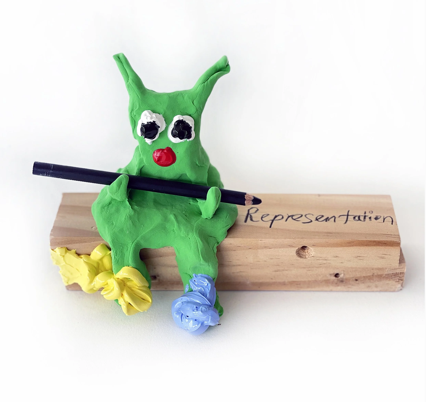 Building An Immune System, 2022. Clay, Acrylic, wood, charcoal pencil, PVA glue — 190cm (w) 130cm(h) 9cm(d). 