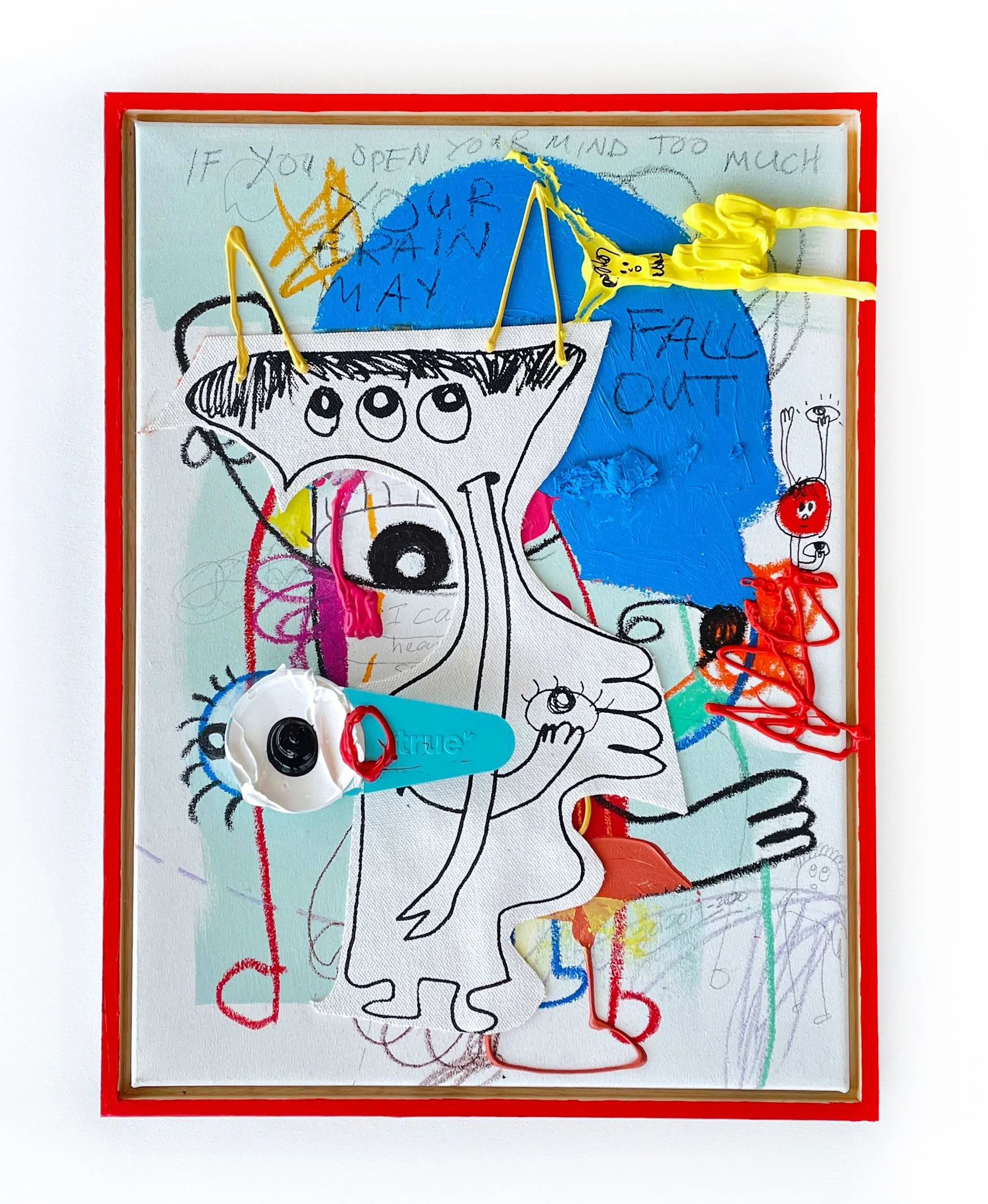 In Defence Of General Disinterest, 2019-2022. Mixed media on canvas — 33 x 43 cm. 