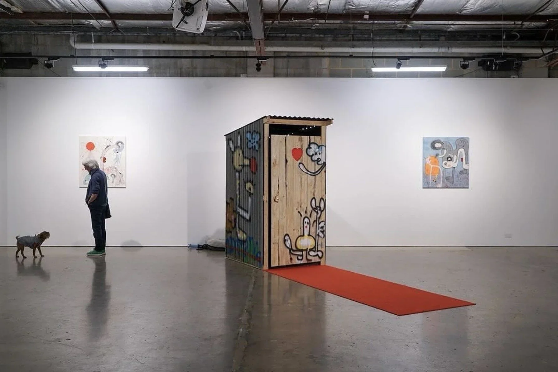 Installation view of "Itching & Scratching" (2024) at Praxis Art Space, Adelaide, Australia