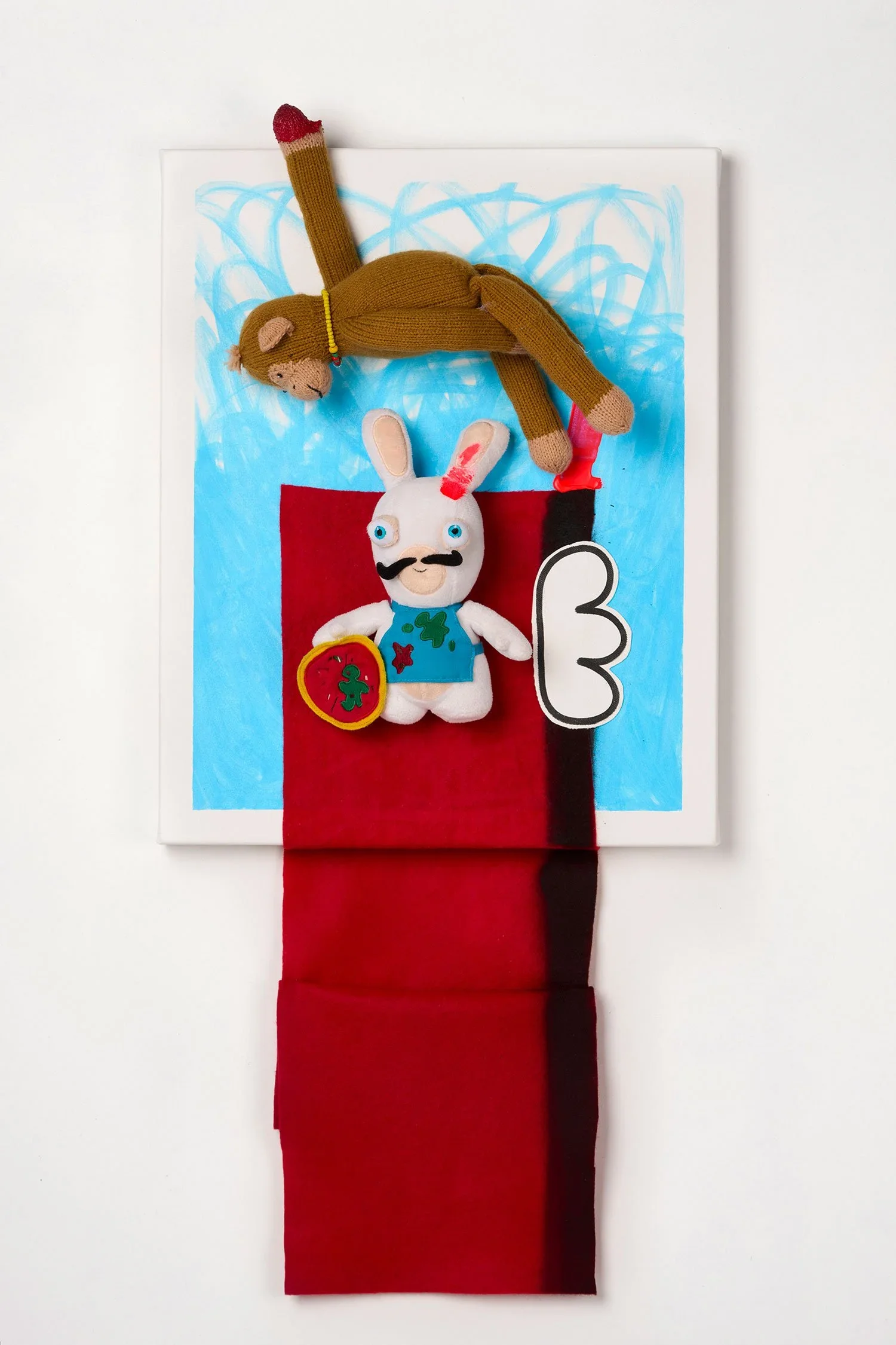 Art Pedestal (Issues & Opportunities), 2022, Mixed media and collage on canvas — 50 x 40cm. 