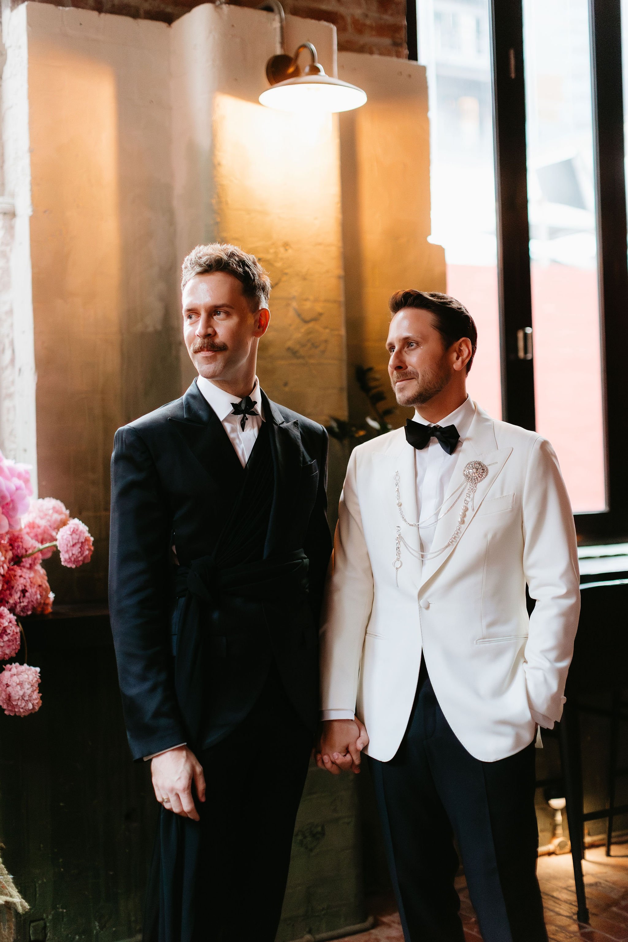 Tim and Aden look striking at their wedding at Longsong.