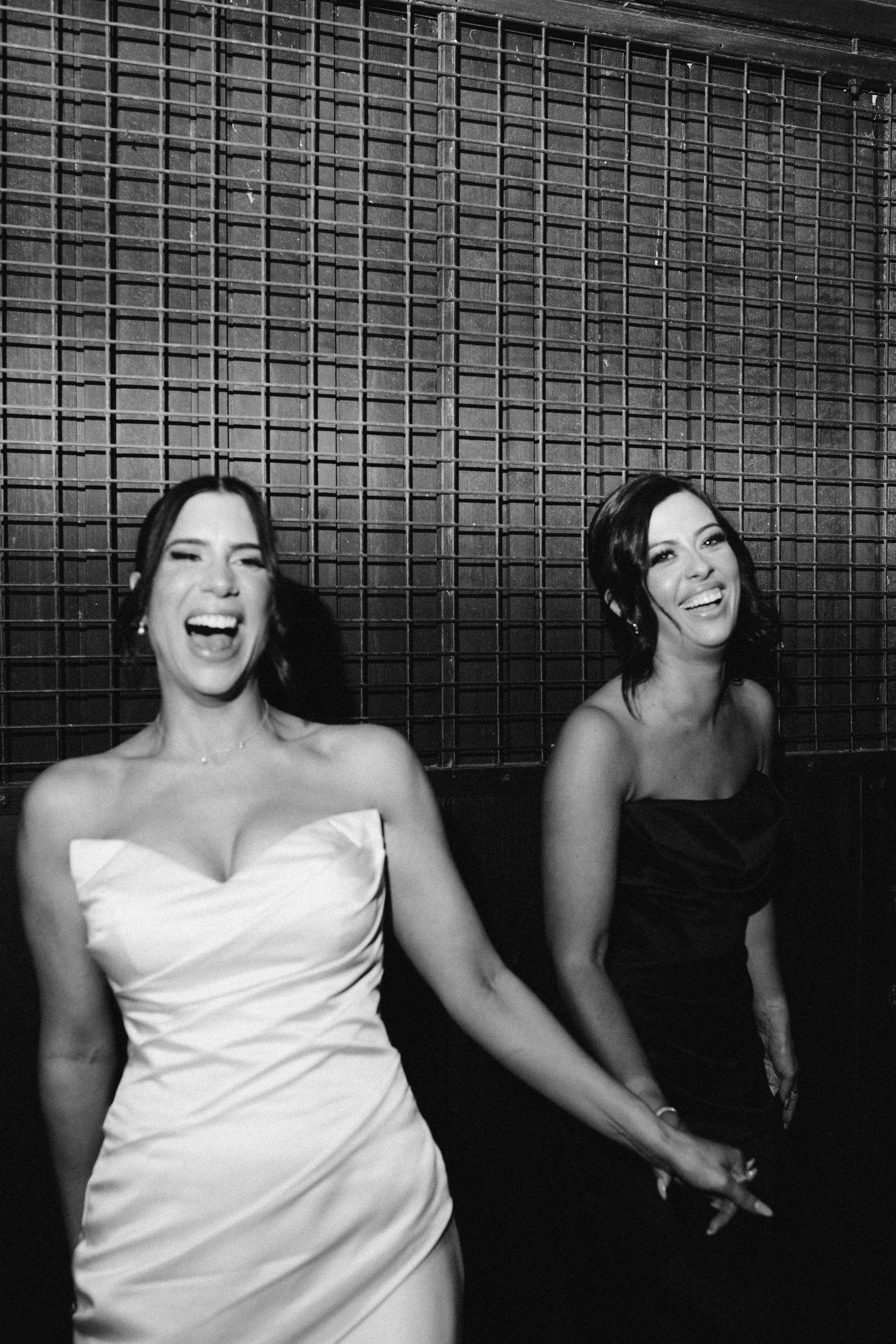 Bridal party celebrating at a Zonzo Estate wedding in the Yarra Valley