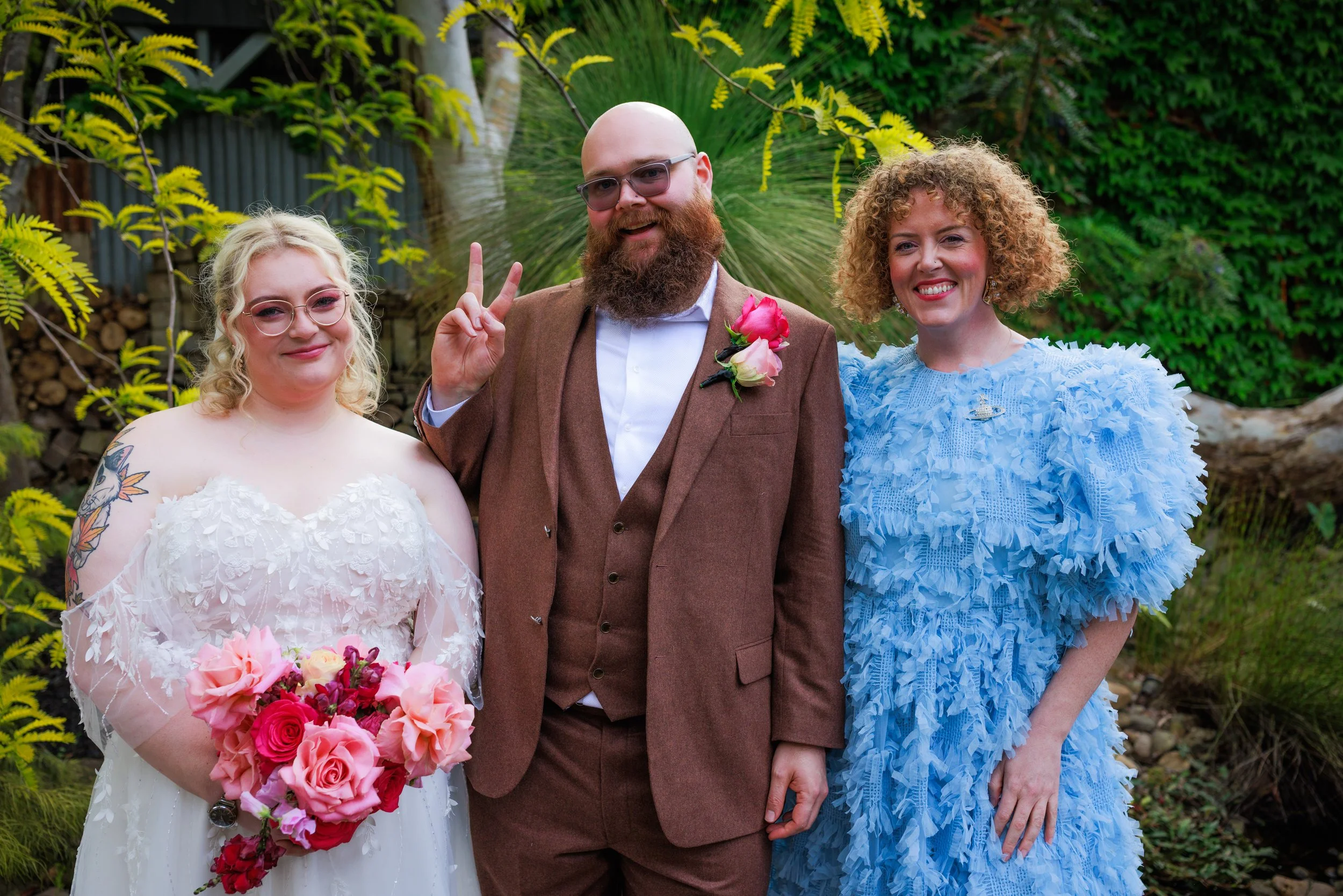 Kaela and Giles - bright florals and true love at Project 3488 in the Yarra Valley.