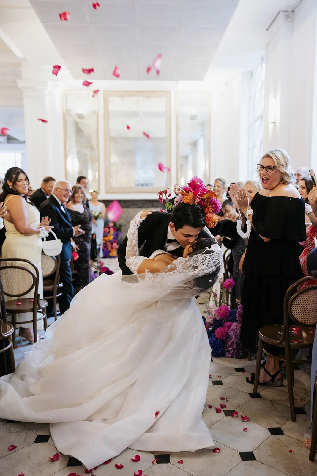 Alana &amp; Alexander's Elegant Black-Tie Wedding at The Trust Melbourne