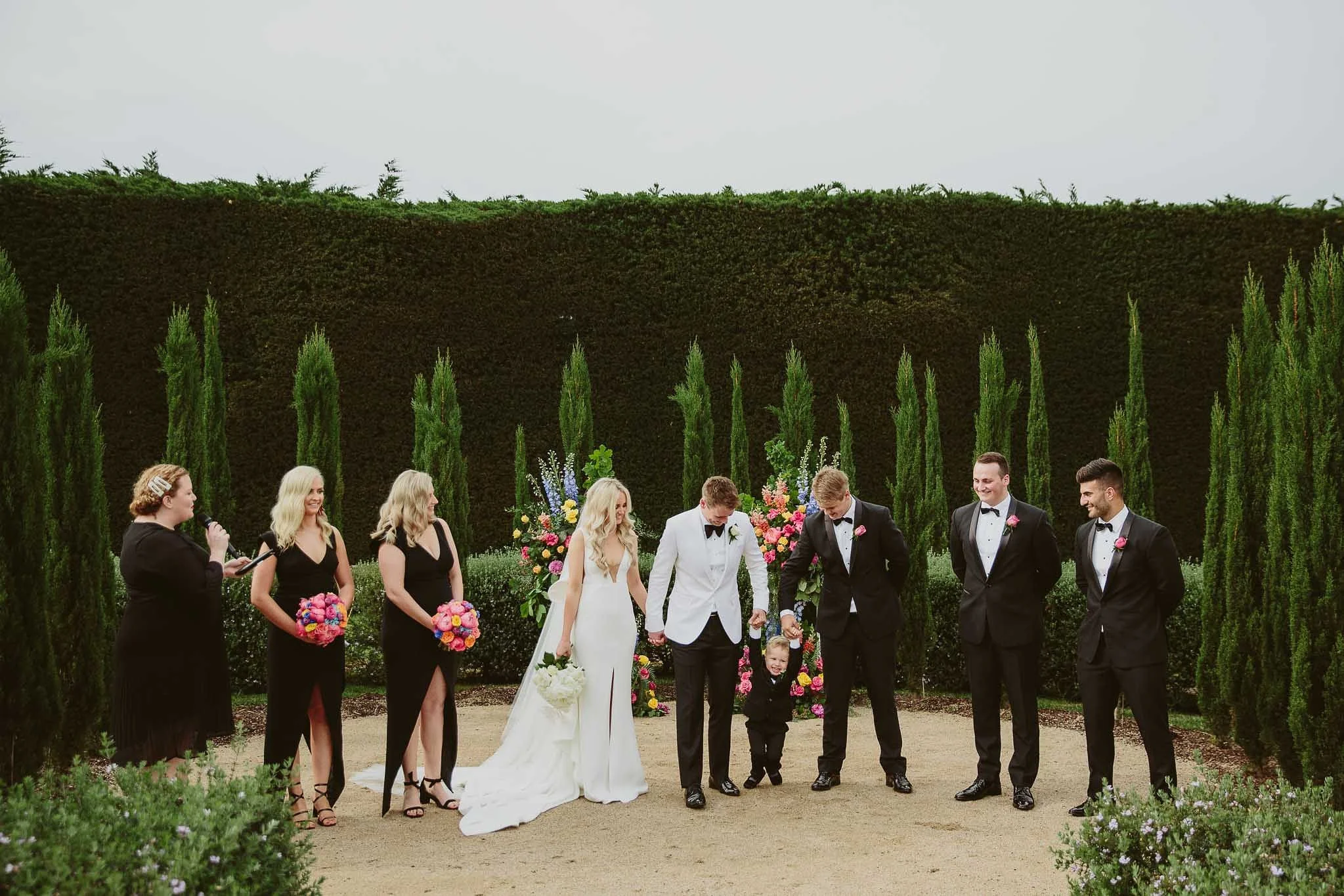 Wedding Celebrant leading vows at Coombe Yarra Valley, Yarra Valley