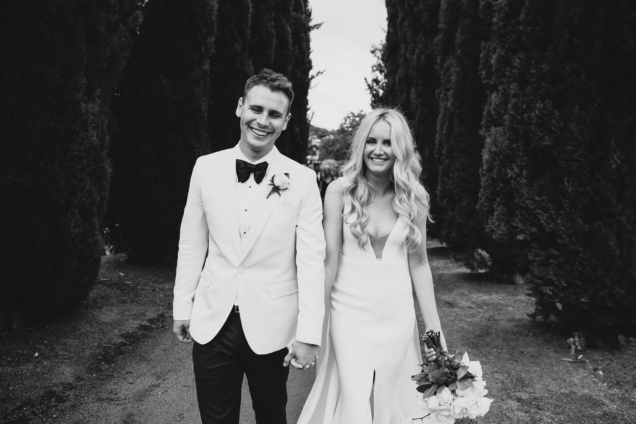 veronica-ryan-coombe-yarra-valley-wedding-b&w-laughs.JPG