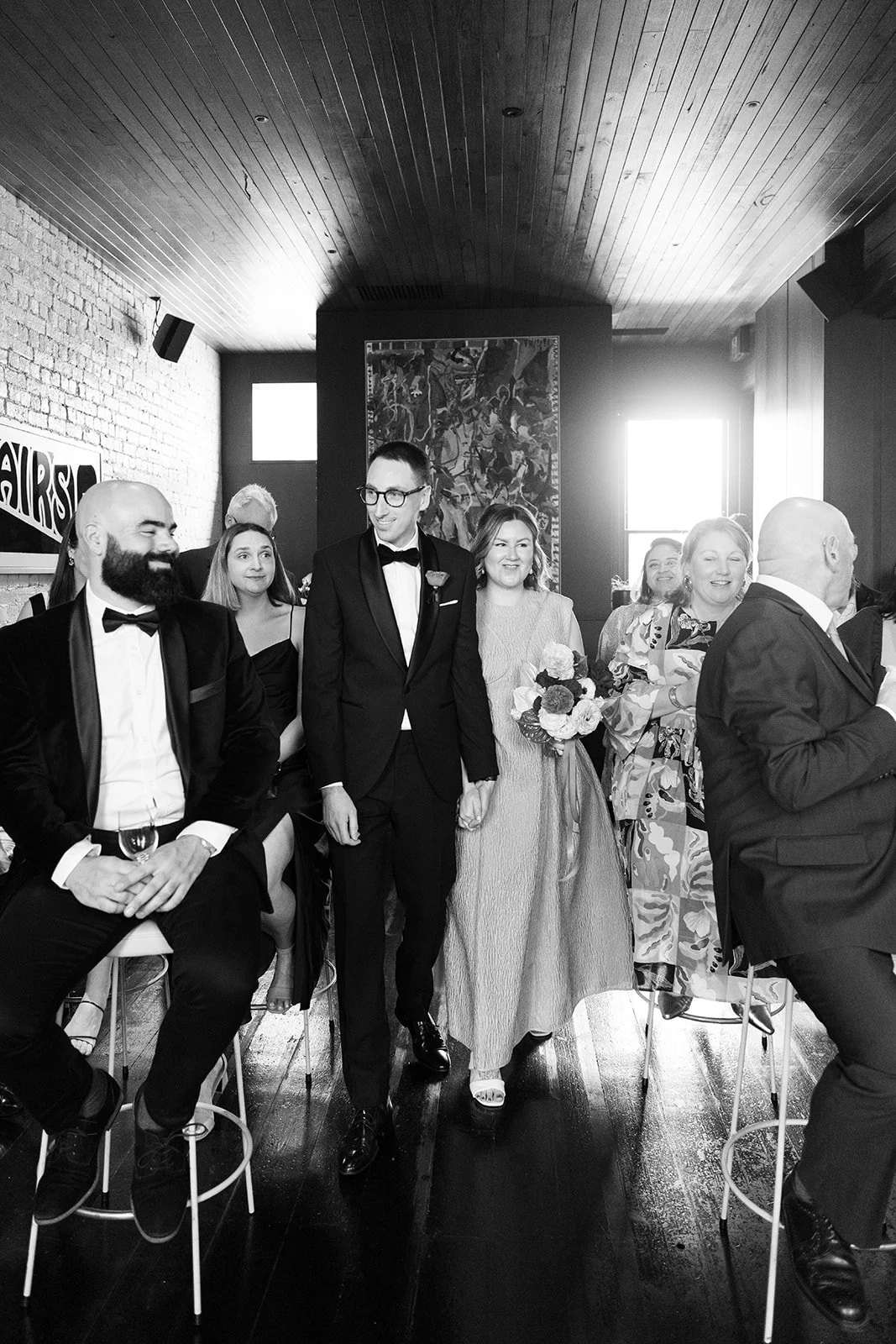 ally-simon-poodle-wedding-melbourne-black-and-white-aisle-walk.jpg
