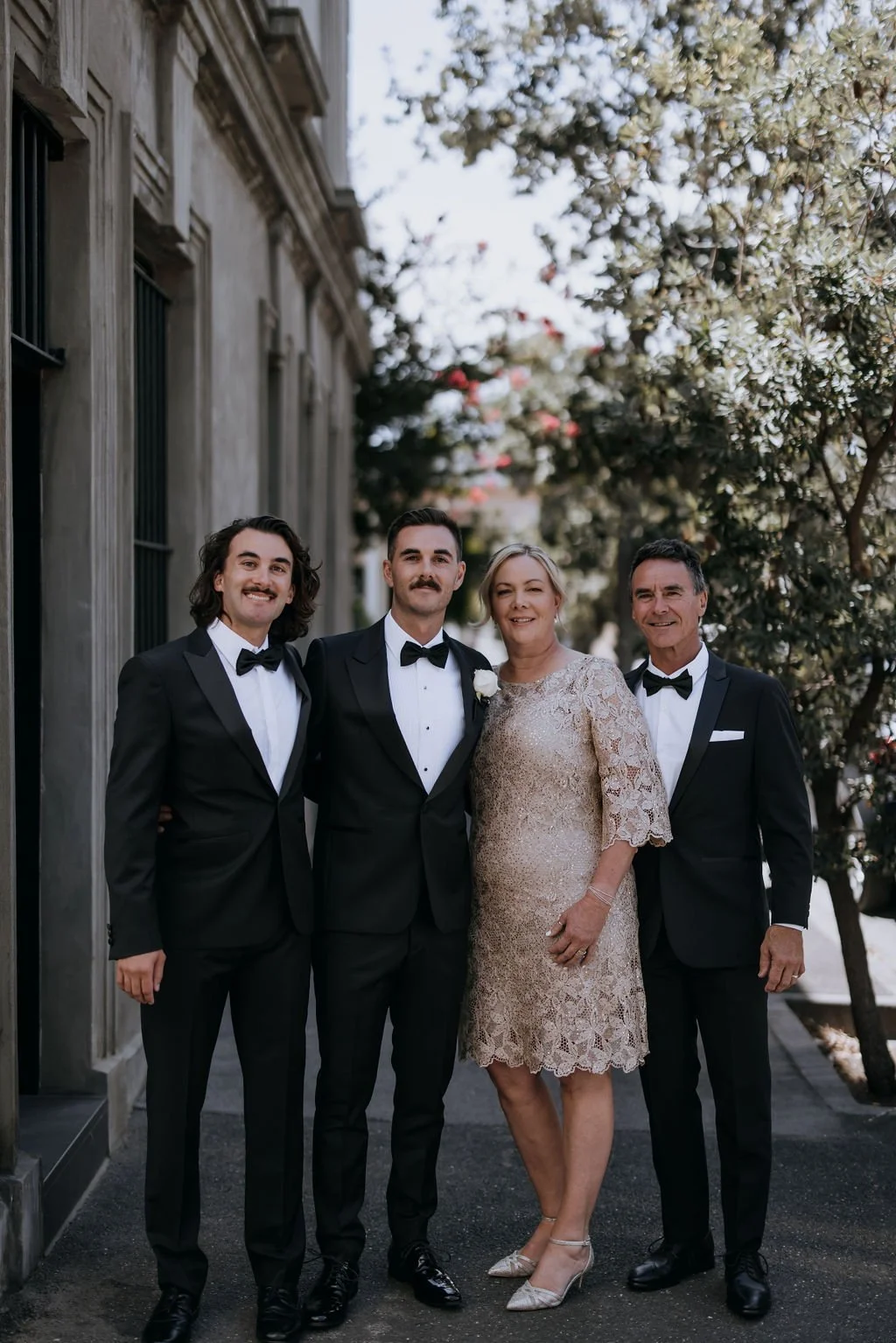 Groom with his family at Butler Lane wedding