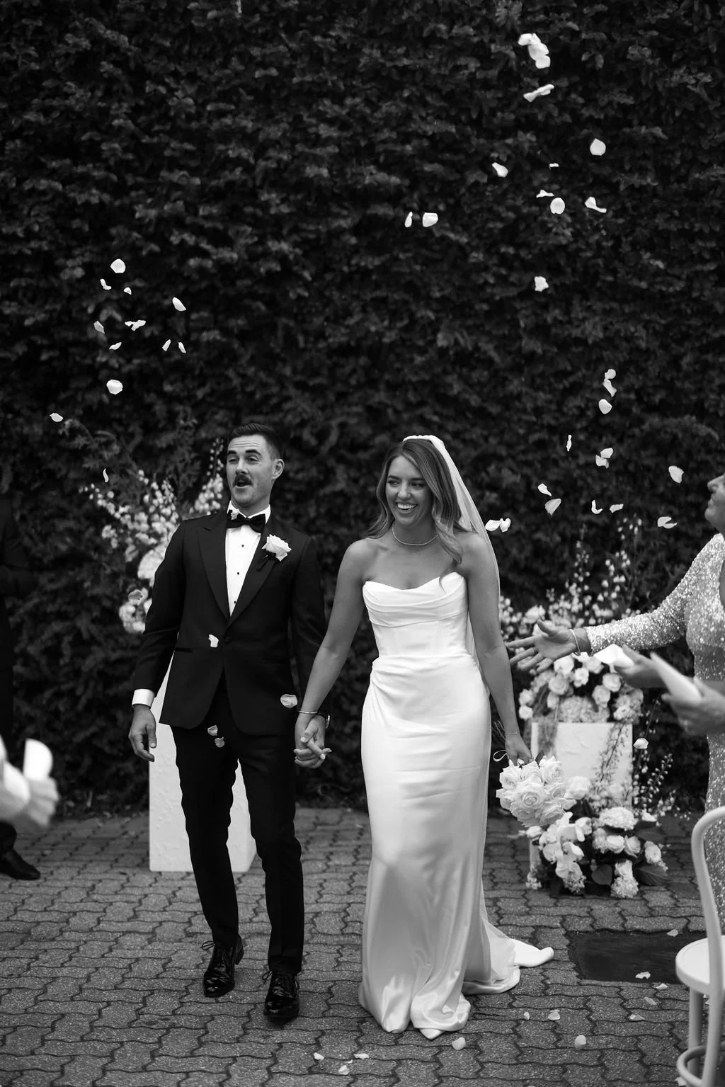 Confetti send-off at Butler Lane wedding