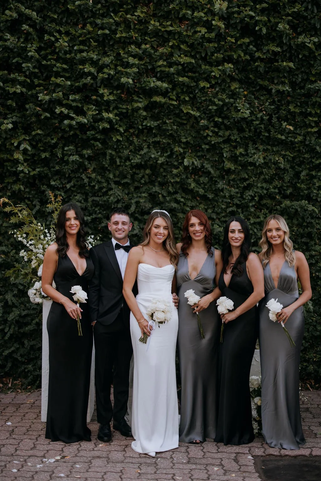 Bridesmaids during the ceremony at Butler Lane