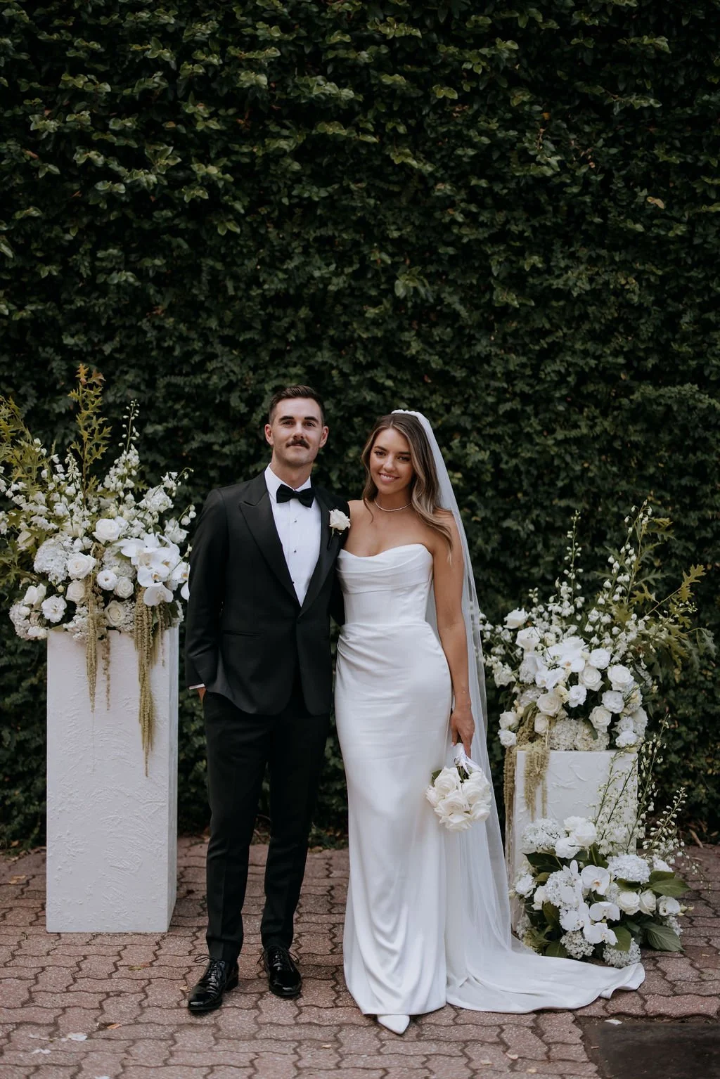 Bride and groom portrait at their Butler Lane wedding in Melbourne