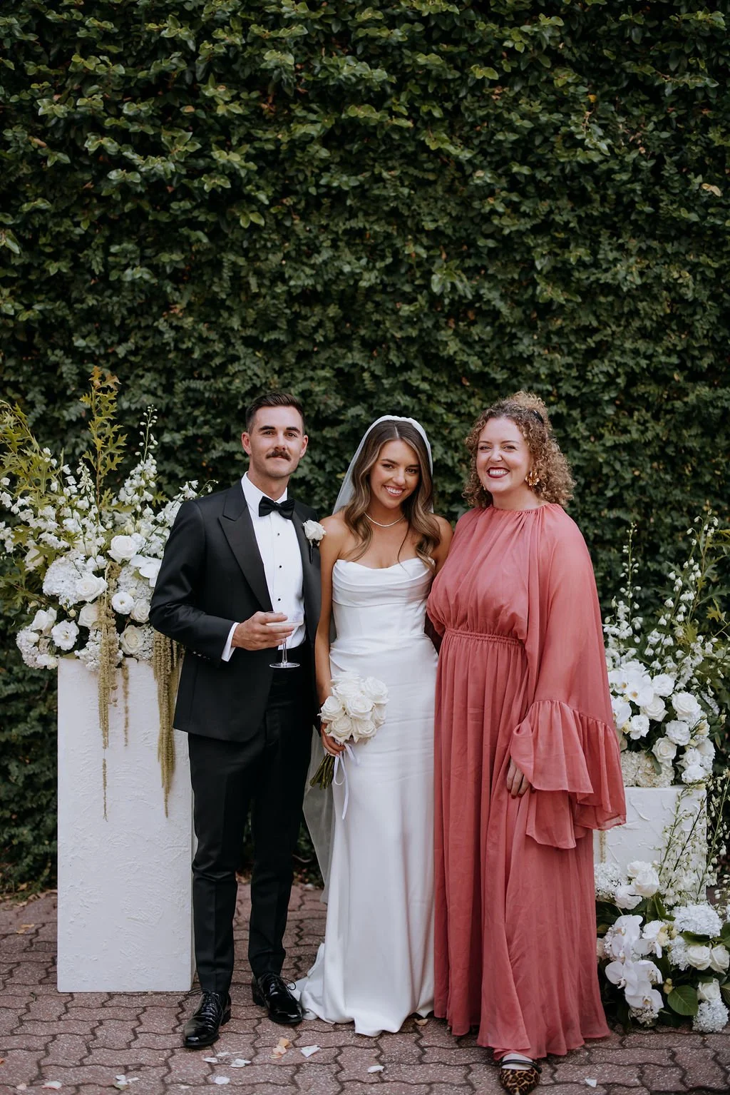 Melbourne Wedding Celebrant Precious with the bride and groom at Butler Lane, Melbourne