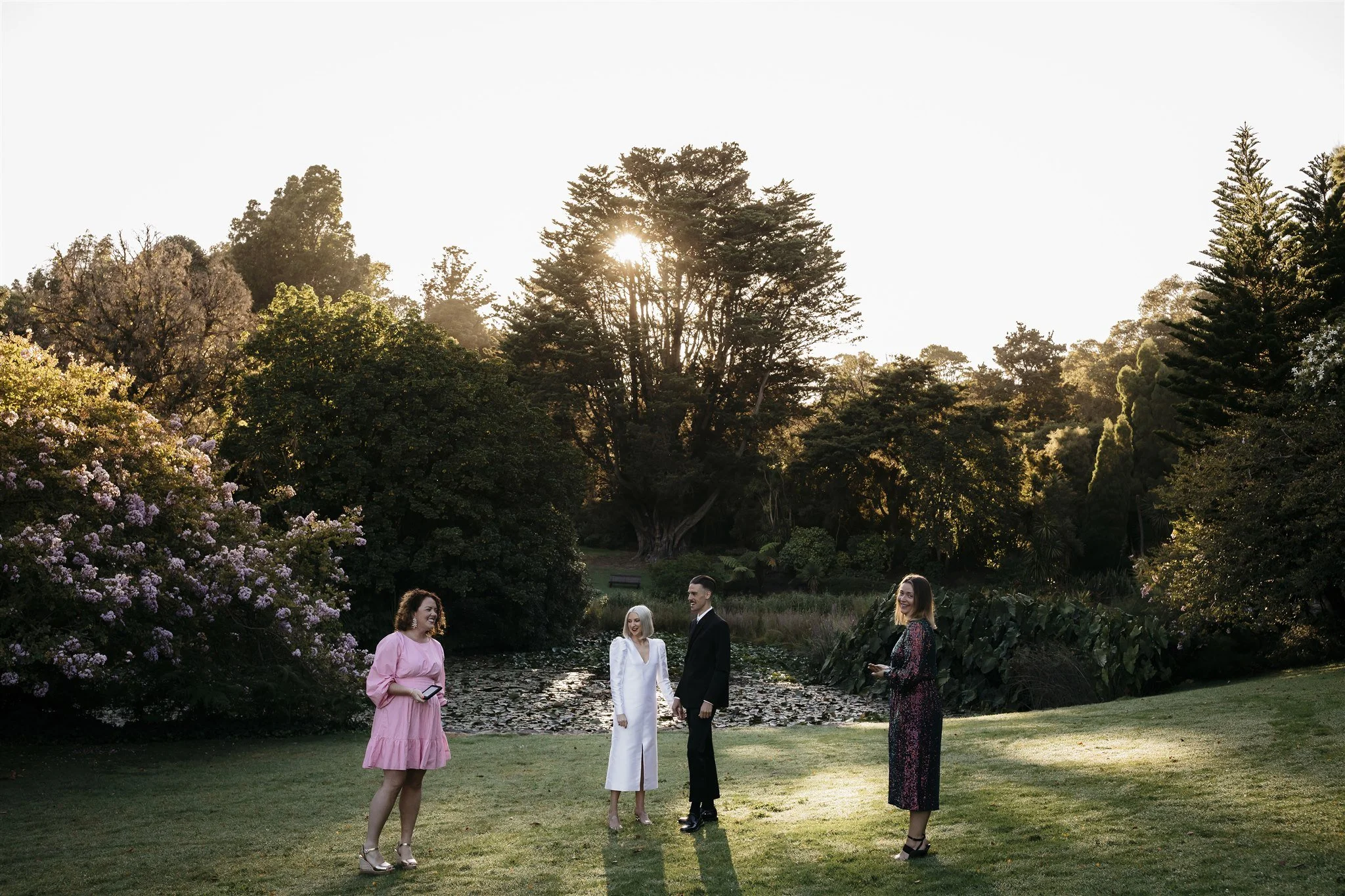 Sunrise wedding ceremony at Royal Botanic Gardens Victoria, Melbourne