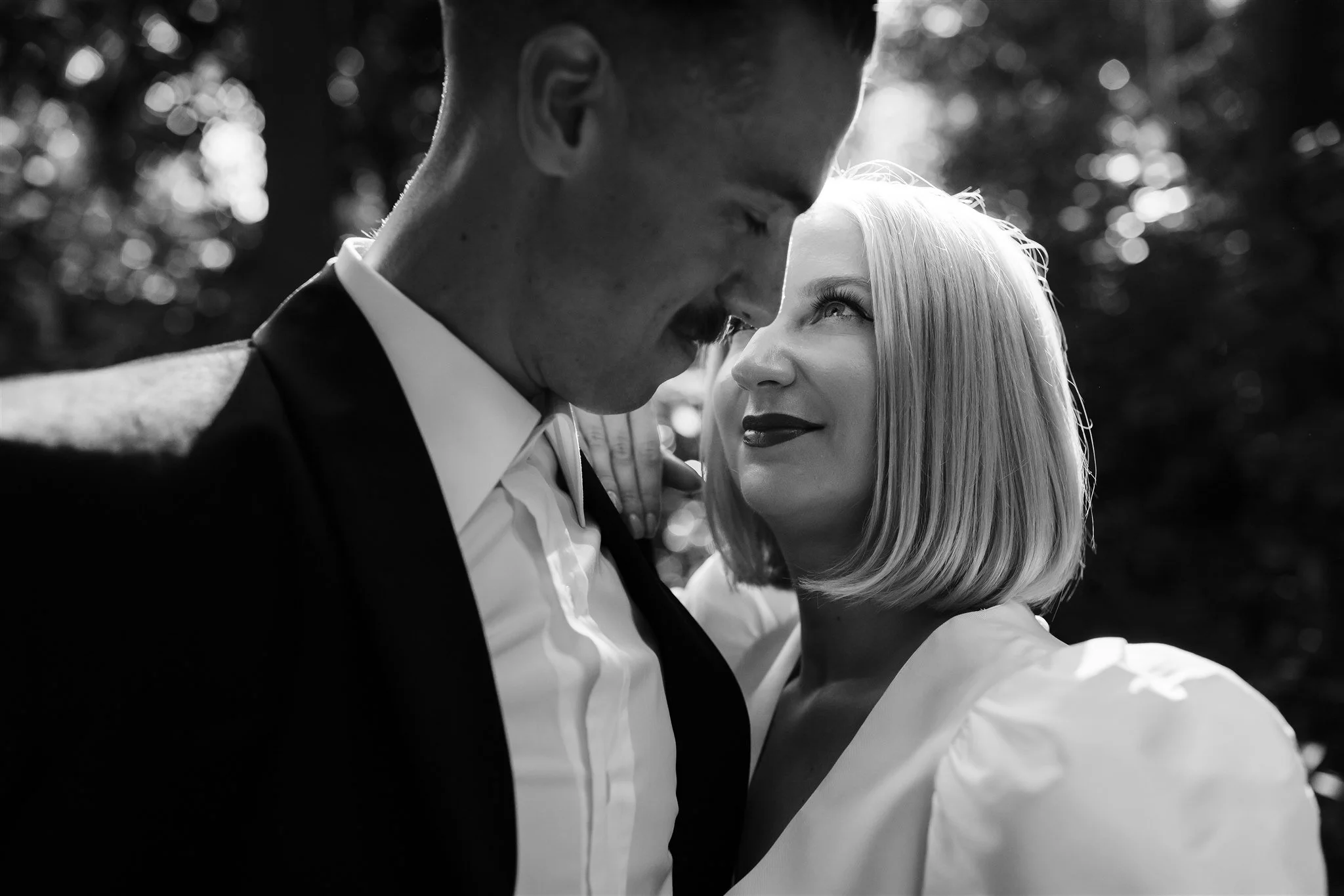 Bride and groom portrait with soft morning light, Melbourne wedding photography by Katie Harmsworth