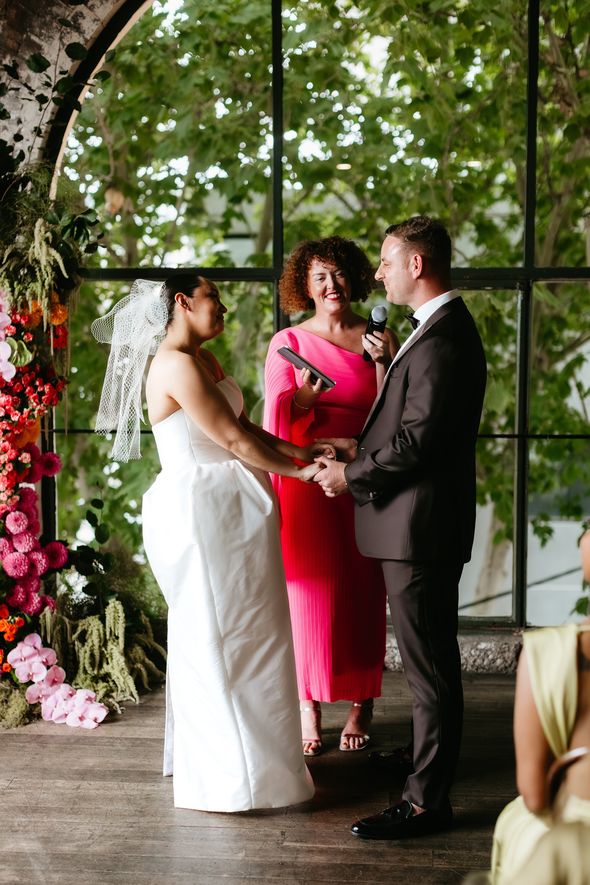 Precious marrying Erin and Matt at Panama Dining Room