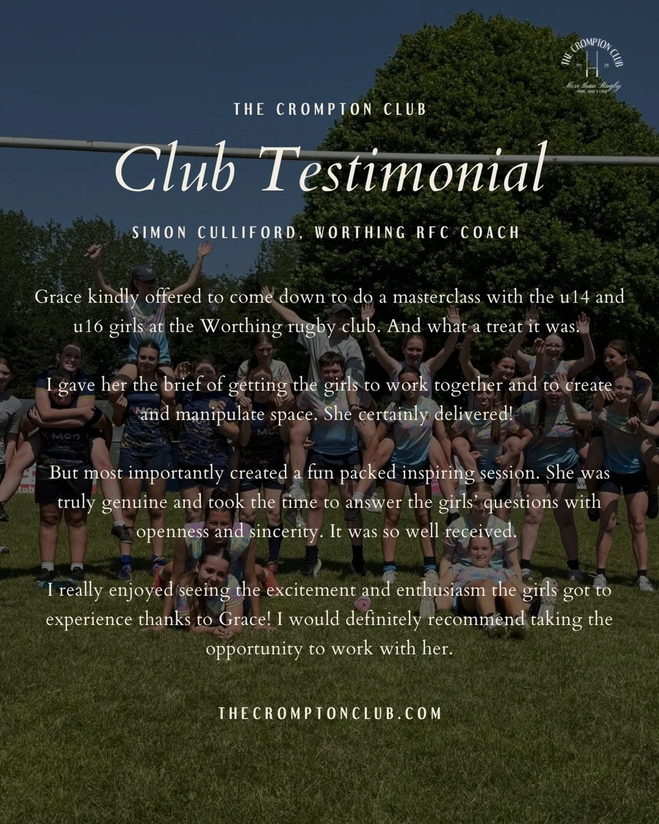 Club Testimonial 💭Thank you for having me ⭐️ @worthingrfc