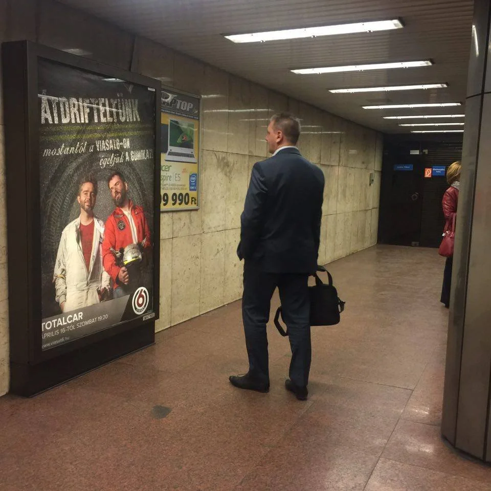 Not a mockup. Shot on my way home. Someone from the target audience, stopping to look.