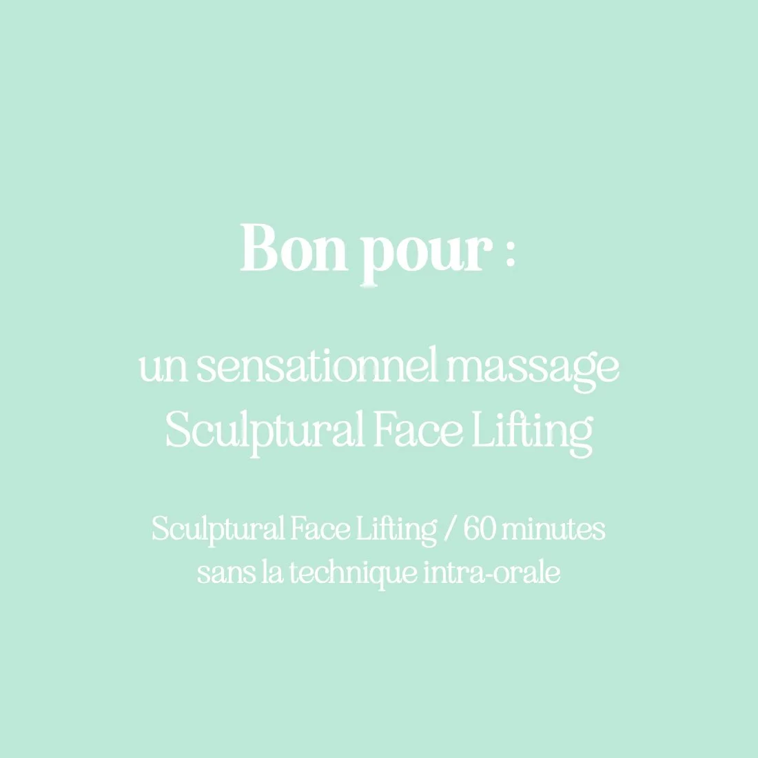 Carte cadeau : massage facial Scultpural Face Lifting -Light - 1h