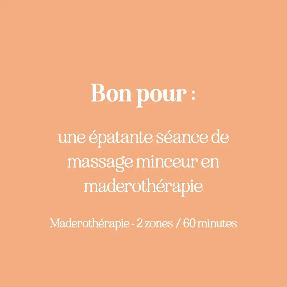 Carte cadeau : Maderothérapie massage 1h