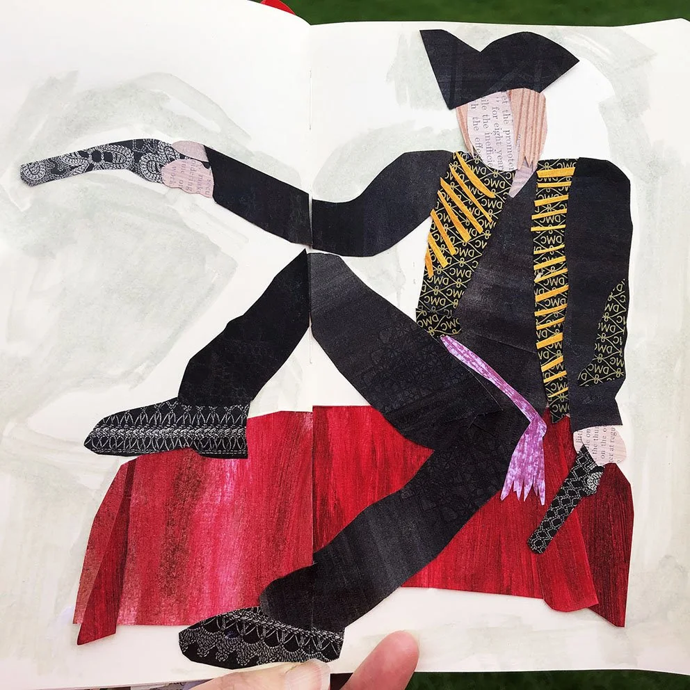 sketchbook collage Adam Ant