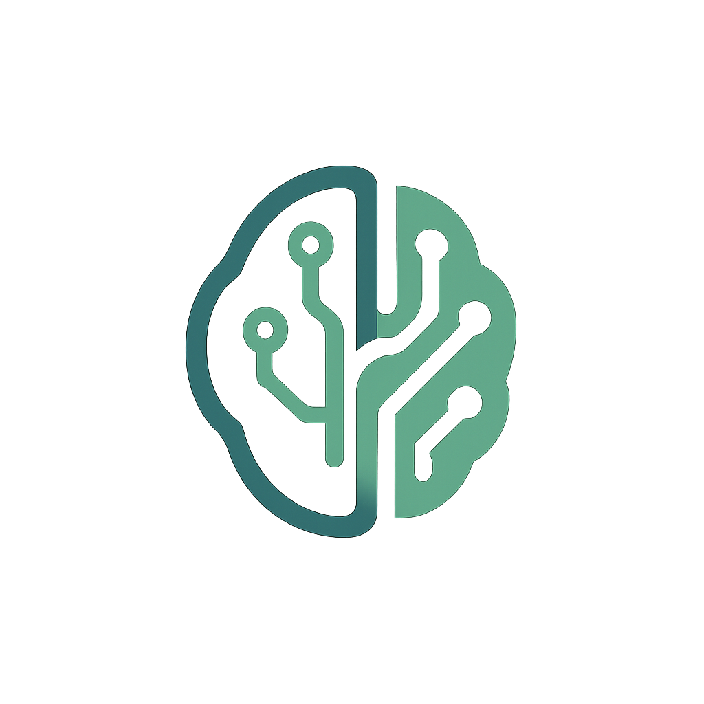 Abstract electronic circuit brain illustration showing technology and artificial intelligence connection.