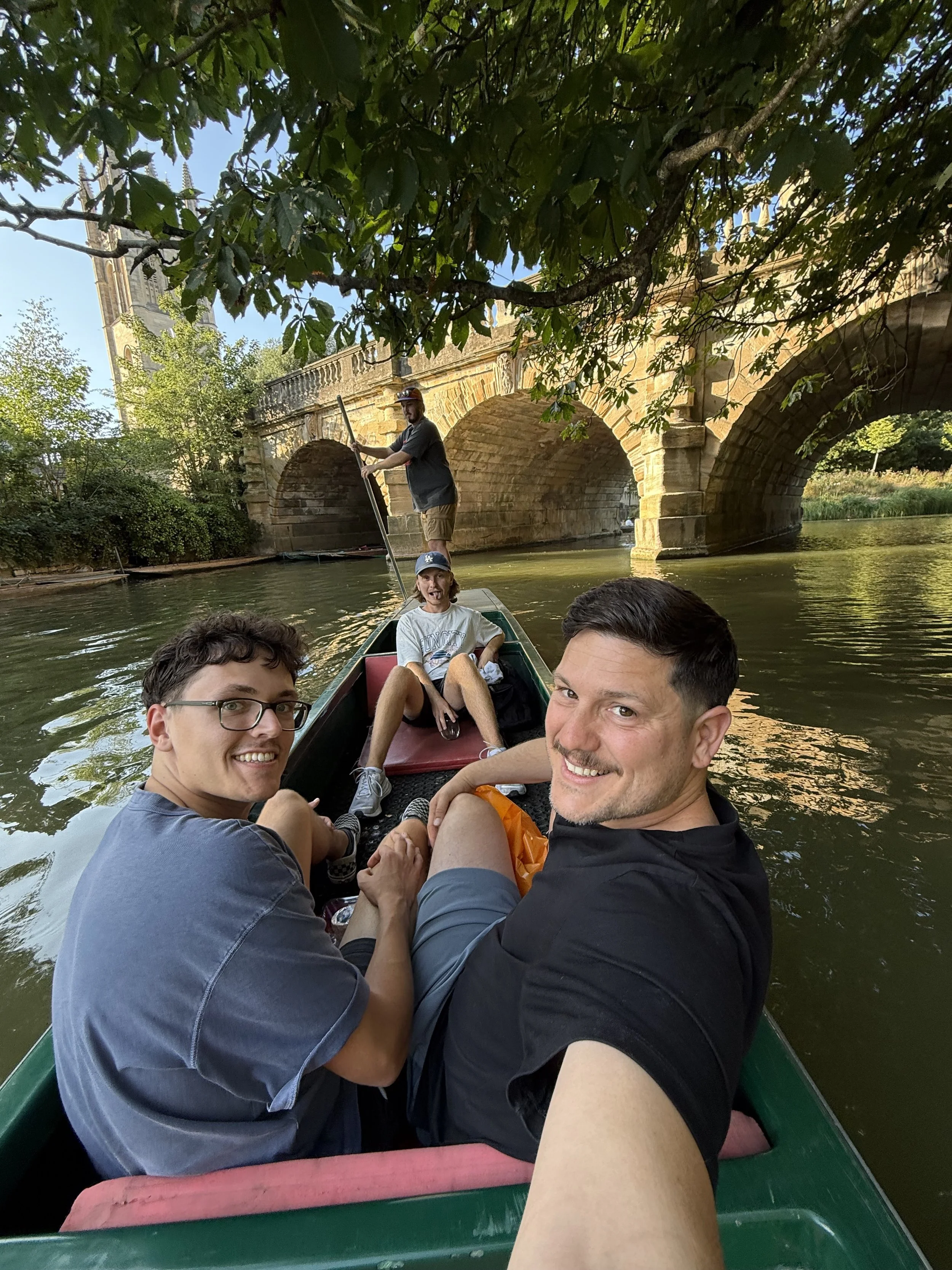 Short-term missions team punting in Oxford