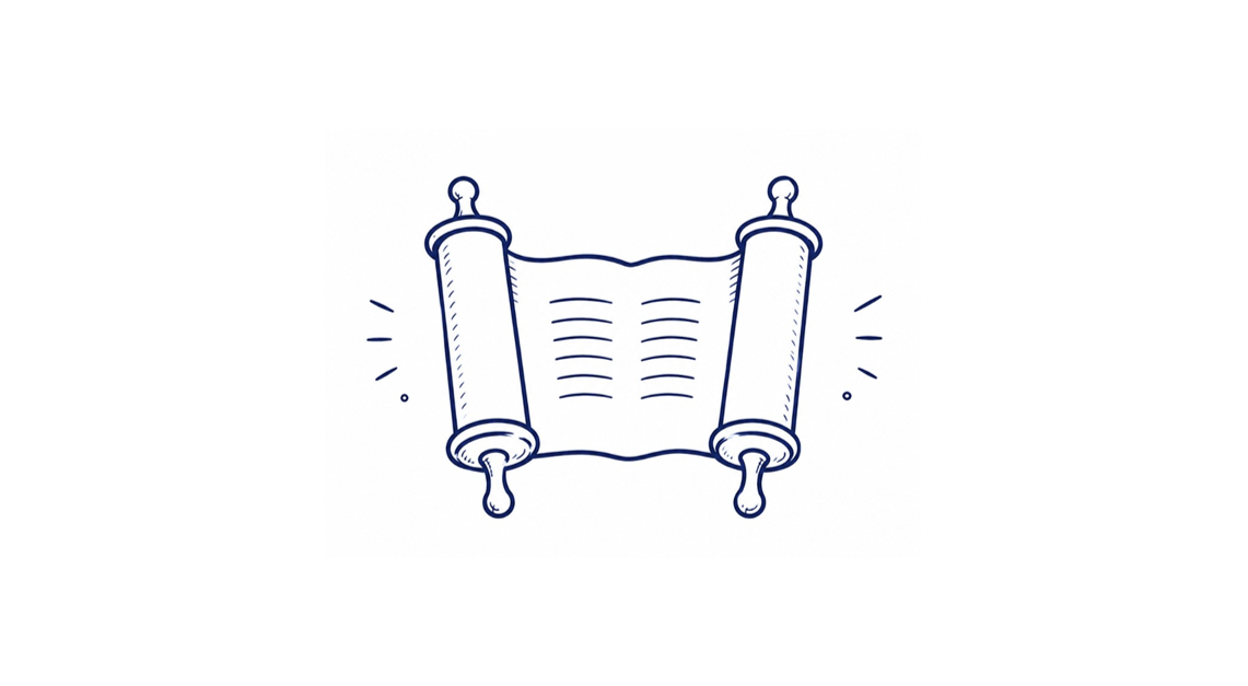 Torah scroll open for reading