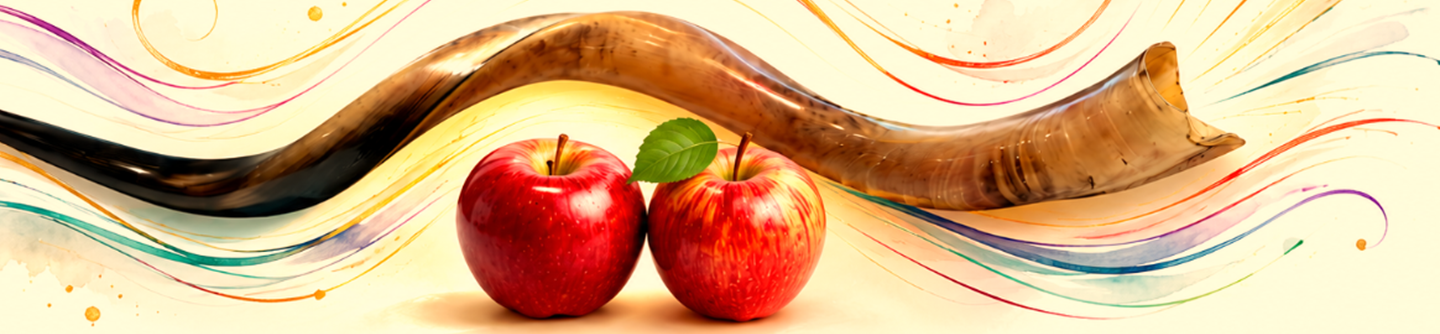 Shofar and apples for the High Holy Days