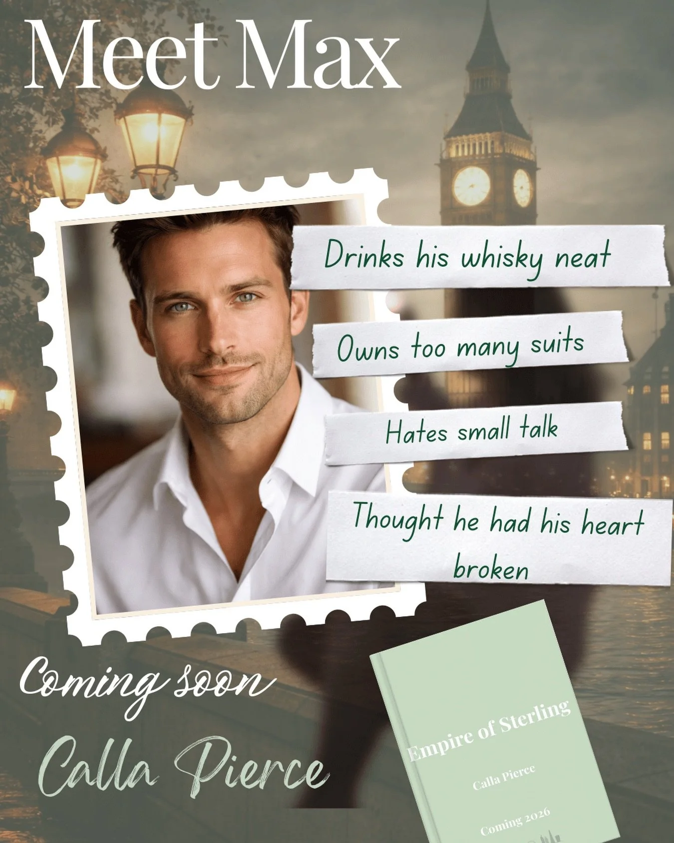 Meet Max.

Billionaire investor.
Ruthless negotiator.

The man who can buy almost anything.

Except the one woman who refuses to trust him.

Green eyes. Impeccable suits.
And a past he&rsquo;s not telling anyone.

✨ Work in progress
📍 London
🔥 Bill