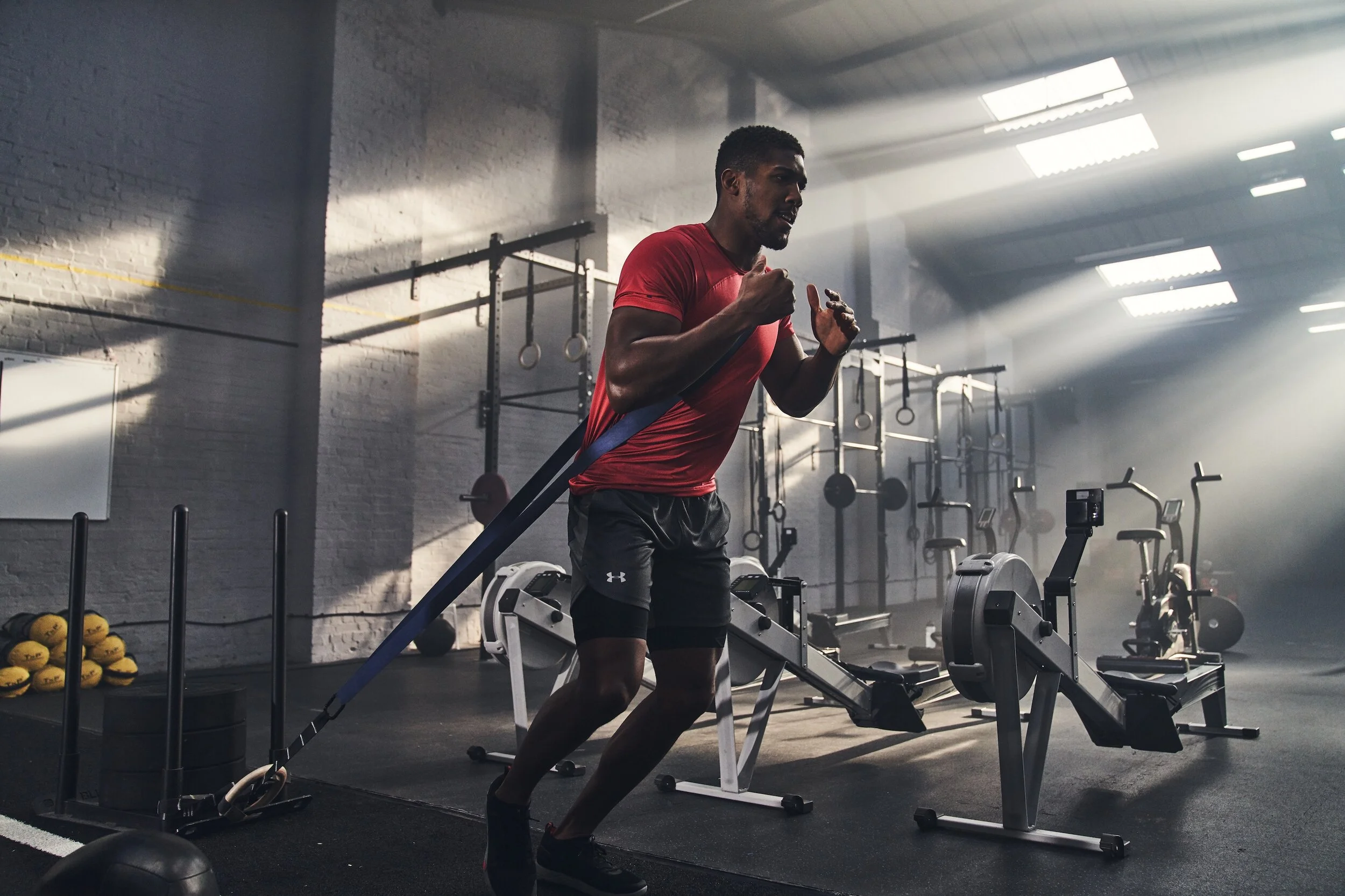 Double heavyweight boxing champion Anthony Joshua shot for Under Armour by Jane Stockdale