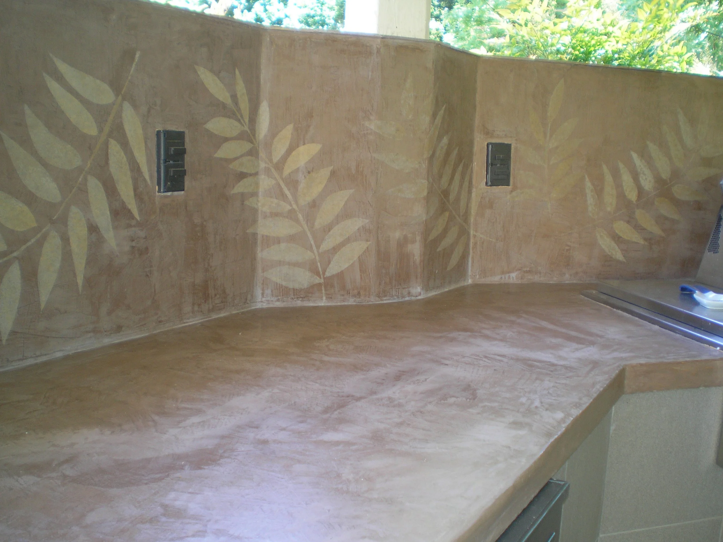 Outdoor patio counters with Skimstone and stencilled.jpg