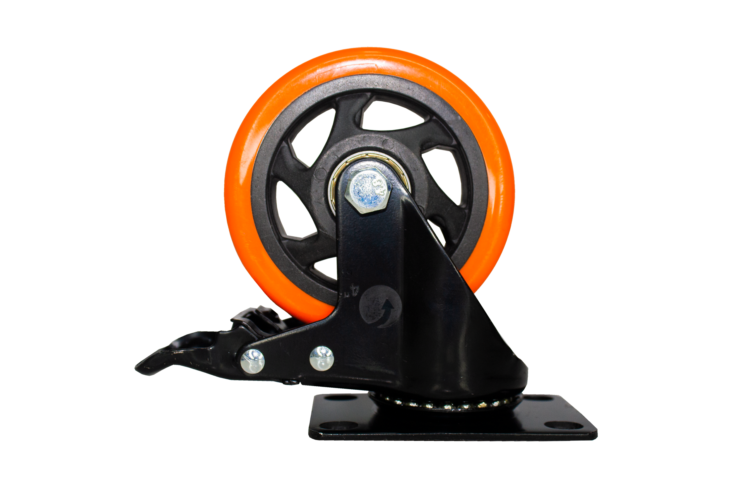 Rodachina 4" A-Polivinil Naranja