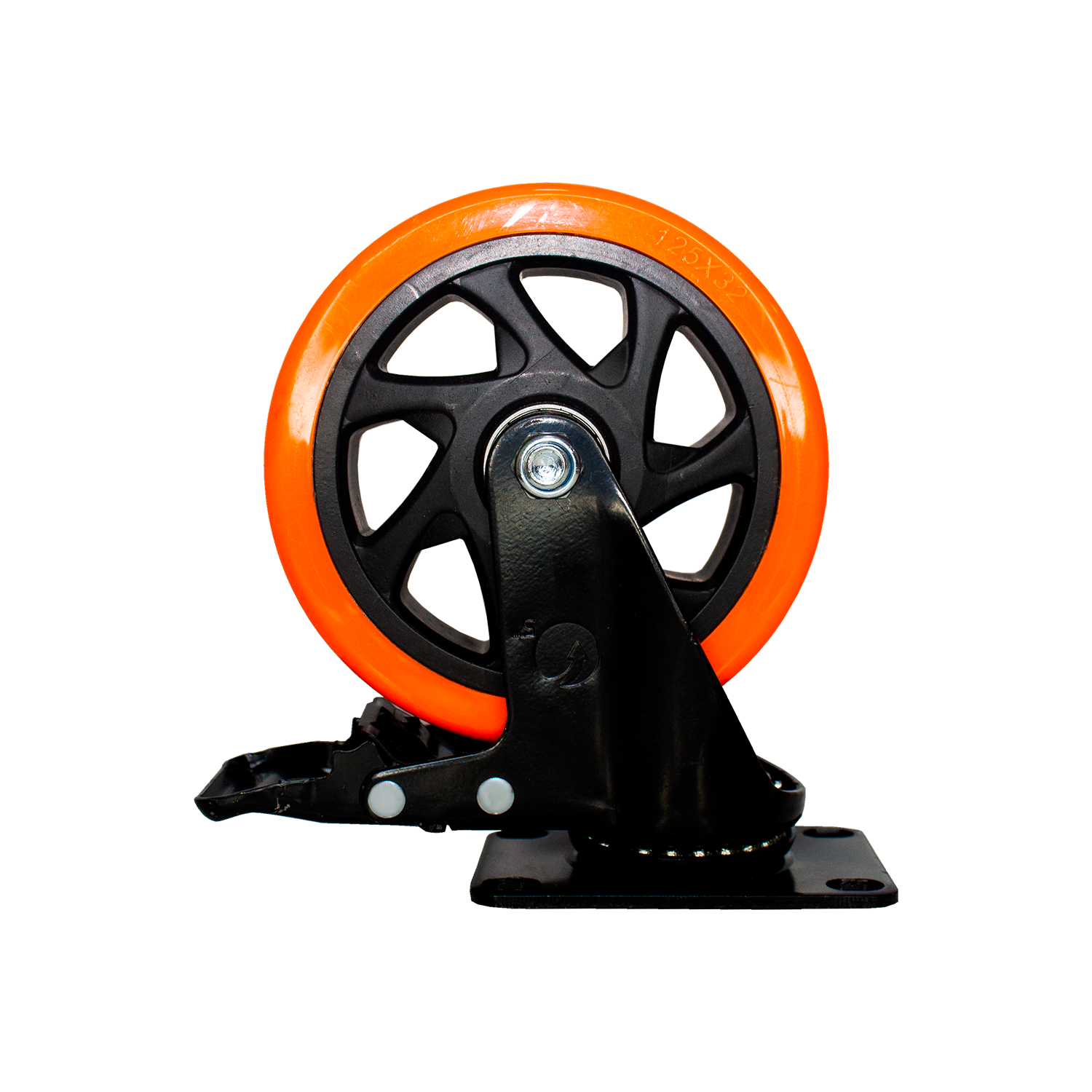 Rodachina 5" A-Polivinil Naranja