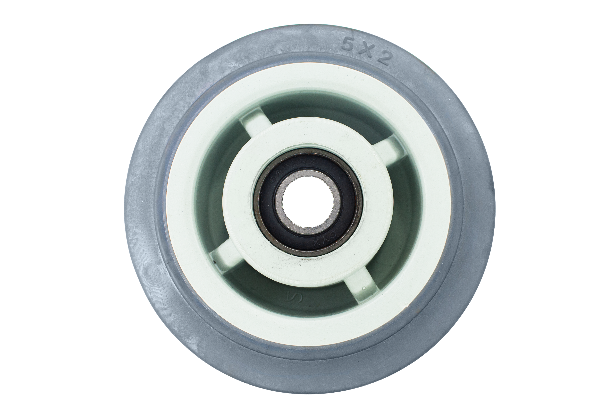 Rueda 5X2" Caucho TPR Gris